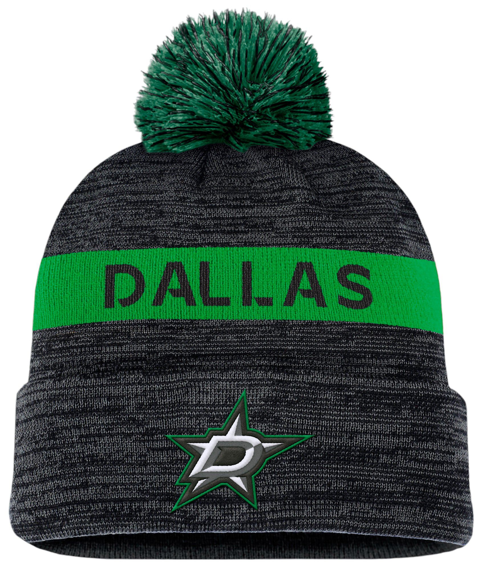 NHL Adult Dallas Stars 2024 Authentic Pro Pom Beanie