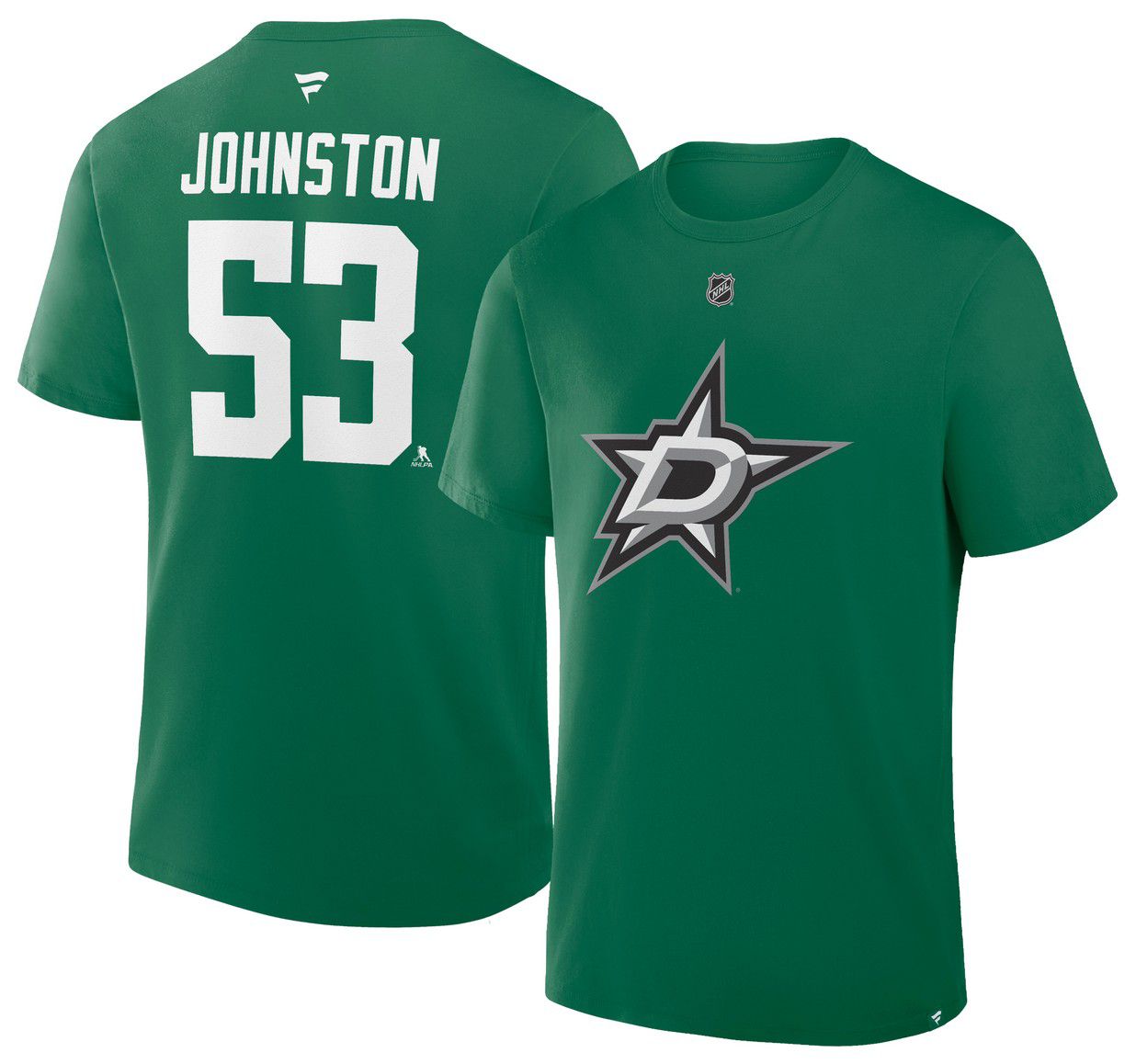 NHL Men's Dallas Stars Wyatt Johnston #53 Green T-Shirt