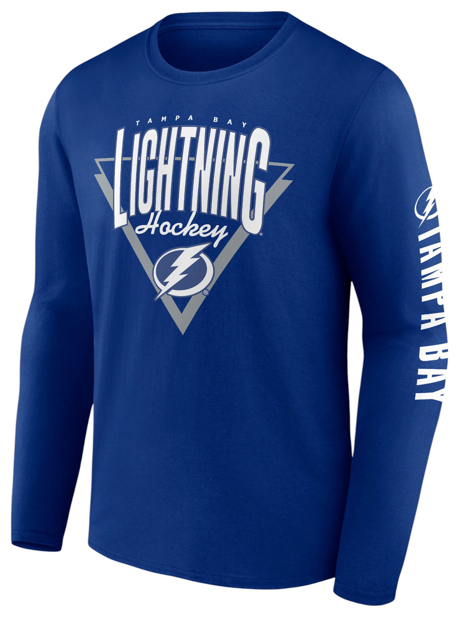 NHL Adult Tampa Bay Lightning Headline Blue Long Sleeve Shirt