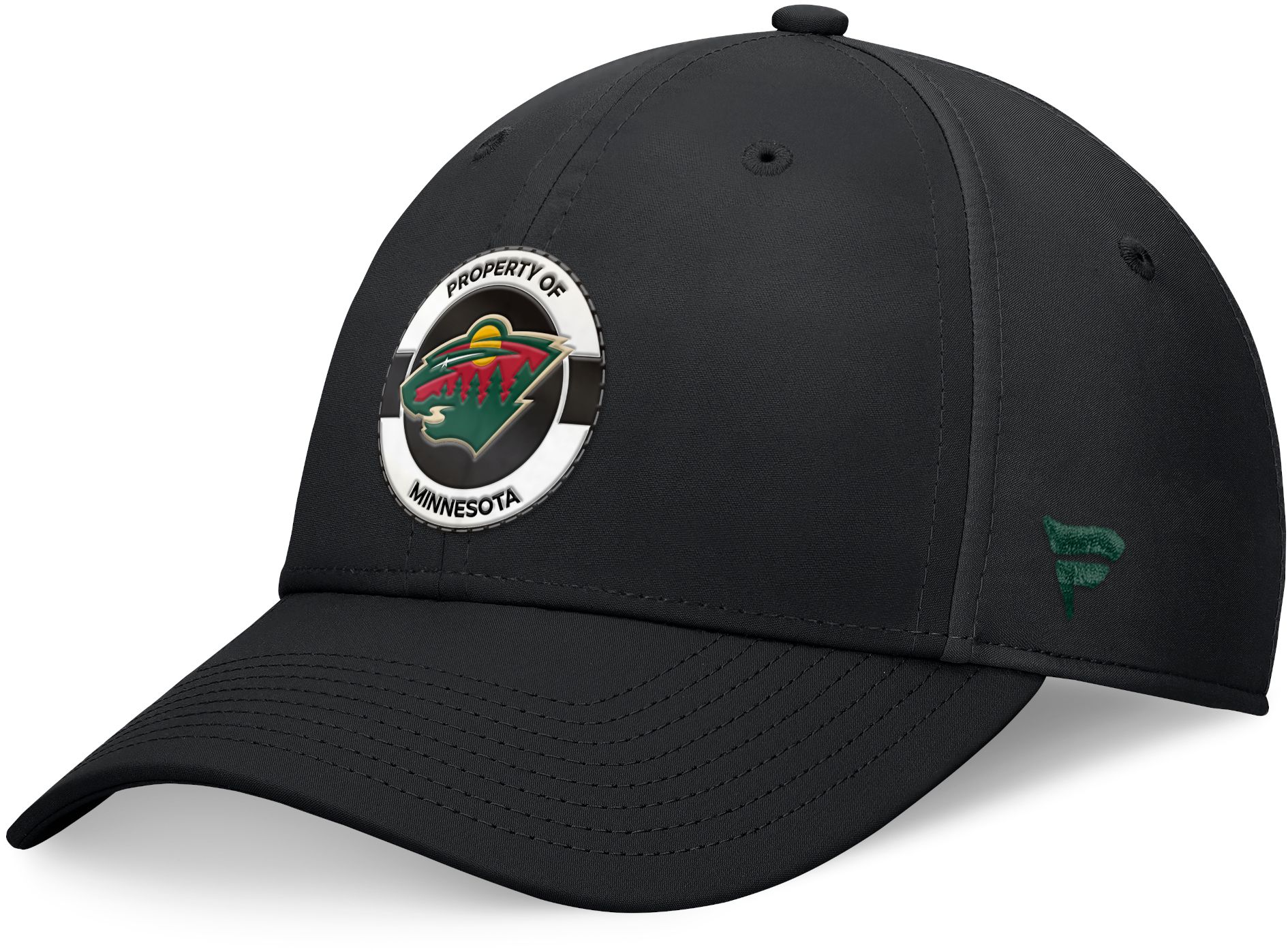 NHL Adult Minnesota Wild 2024-2025 Authentic Pro Practice Black Flex Hat