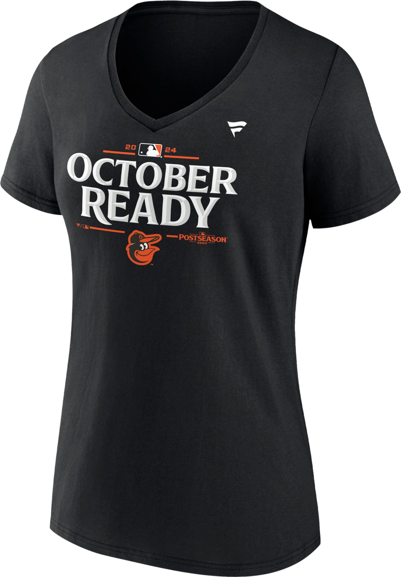 MLB Team Apparel Women's Baltimore Orioles 2024 Postseason Participant Black Locker Room T-Shirt