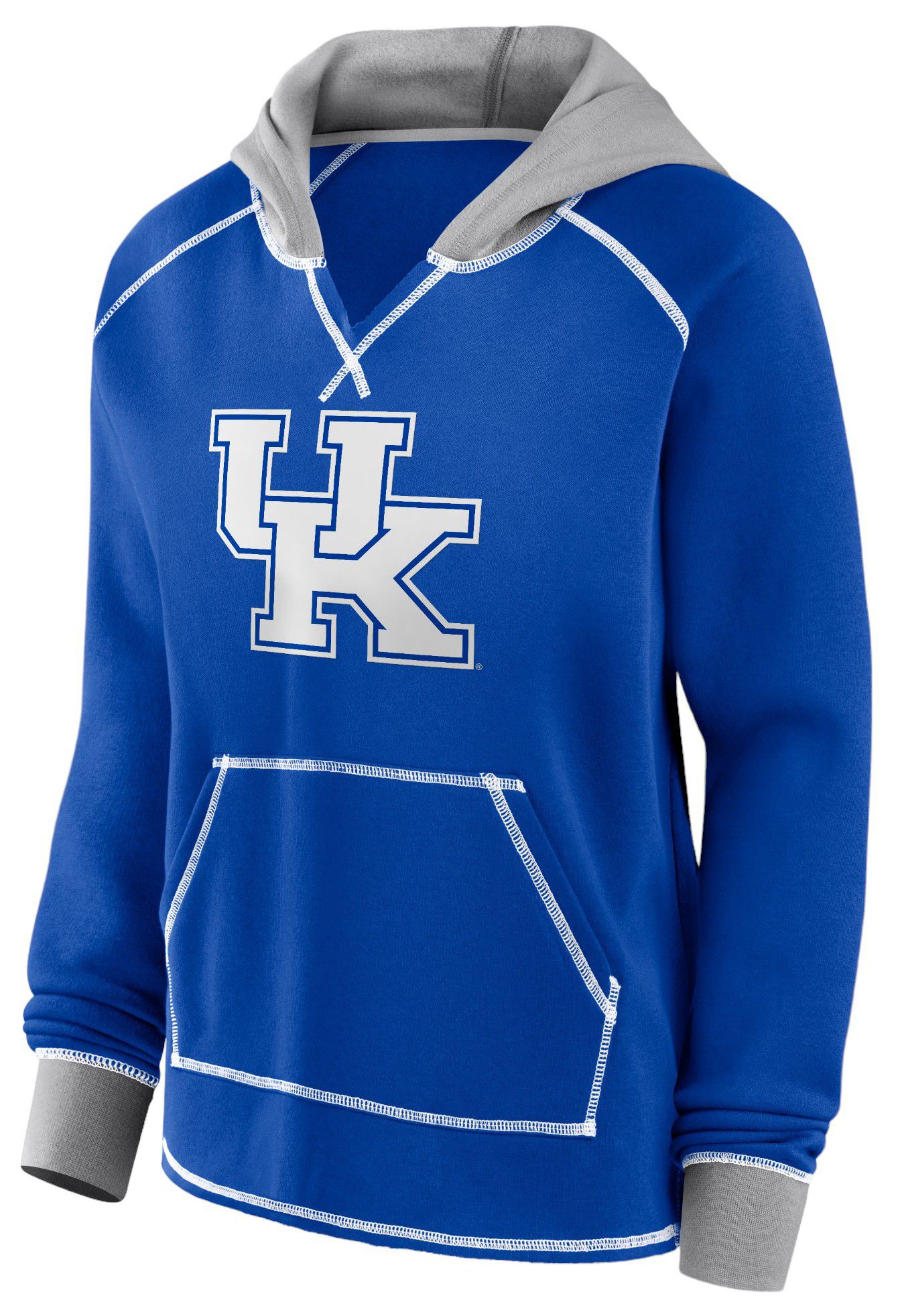 Logo Athletic Women's Kentucky Wildcats Blue Boom Logo Fleece Pullover Hoodie