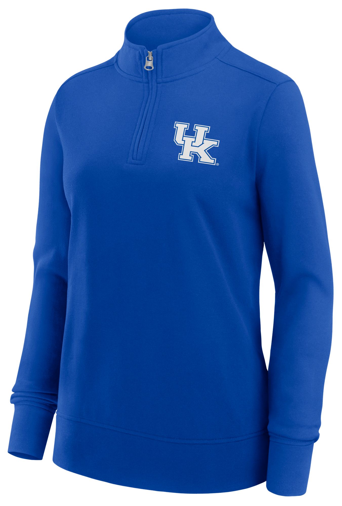 Logo Athletic Women's Kentucky Wildcats Blue Terry Logo Quarter-Zip