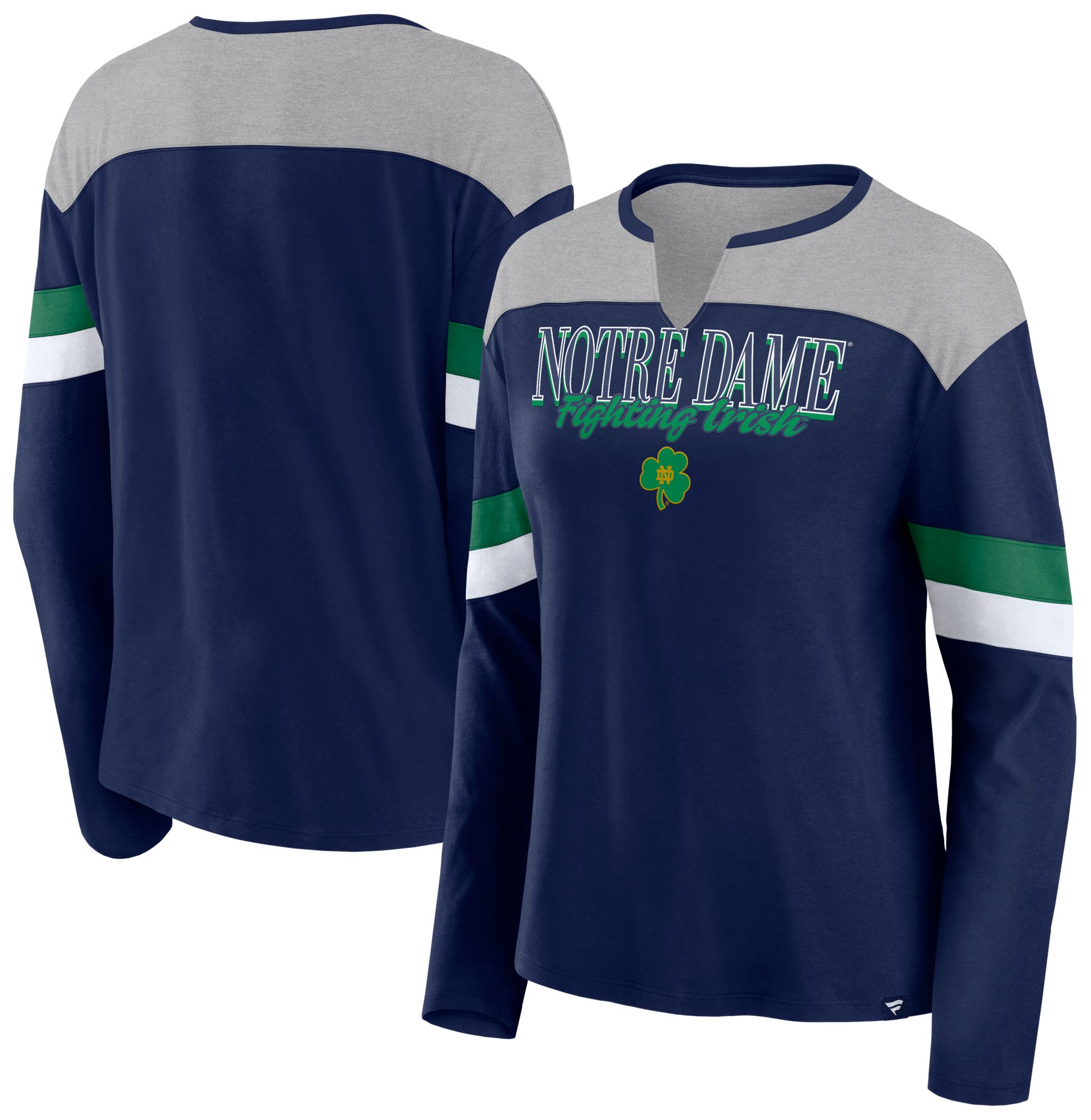 NCAA Women's Notre Dame Fighting Irish Navy Delay Sprint Long Sleeve T-Shirt