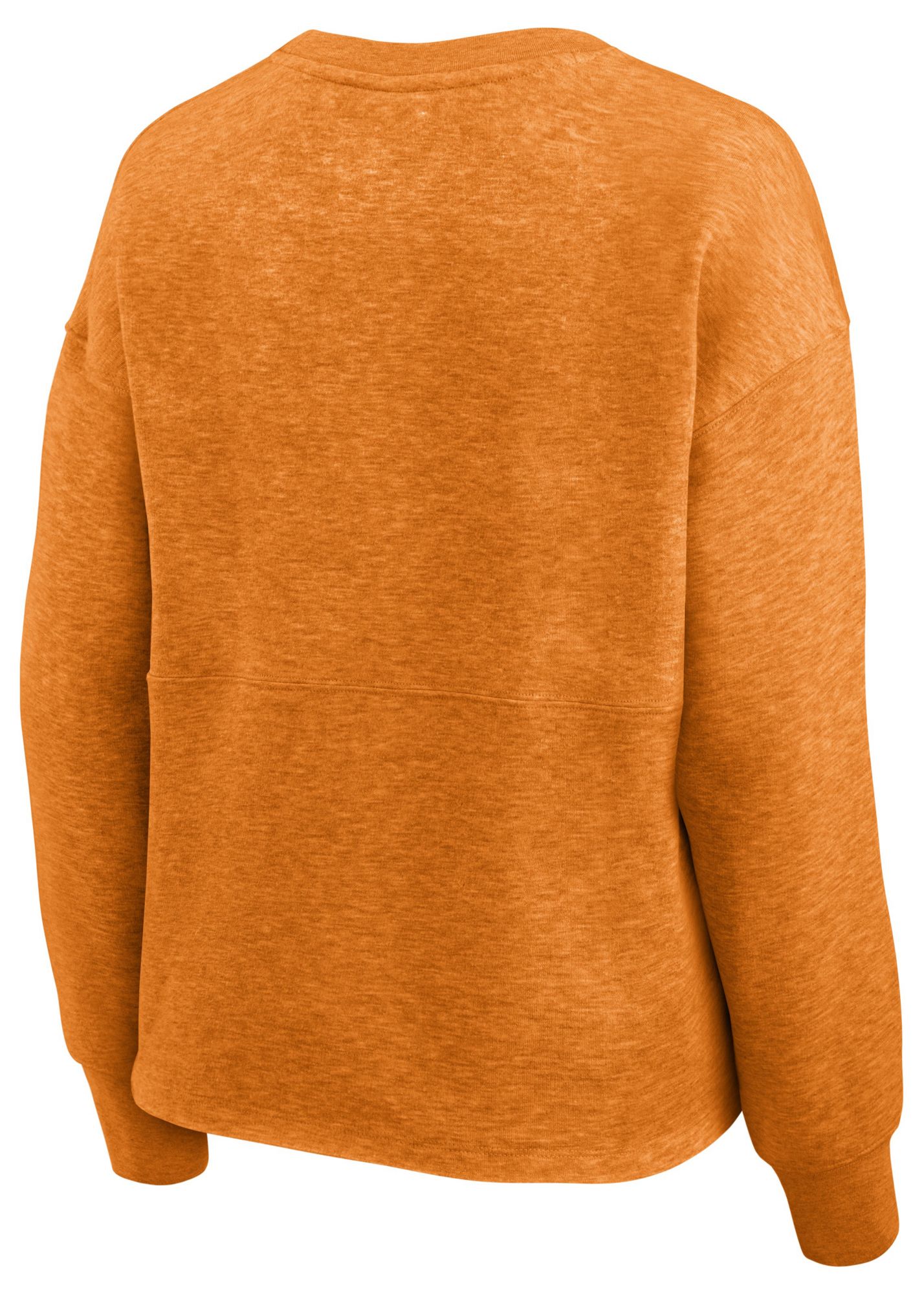 NCAA Women's Tennessee Volunteers Tennessee Orange Oversized Arch Wordmark Crew Neck Sweatshirt