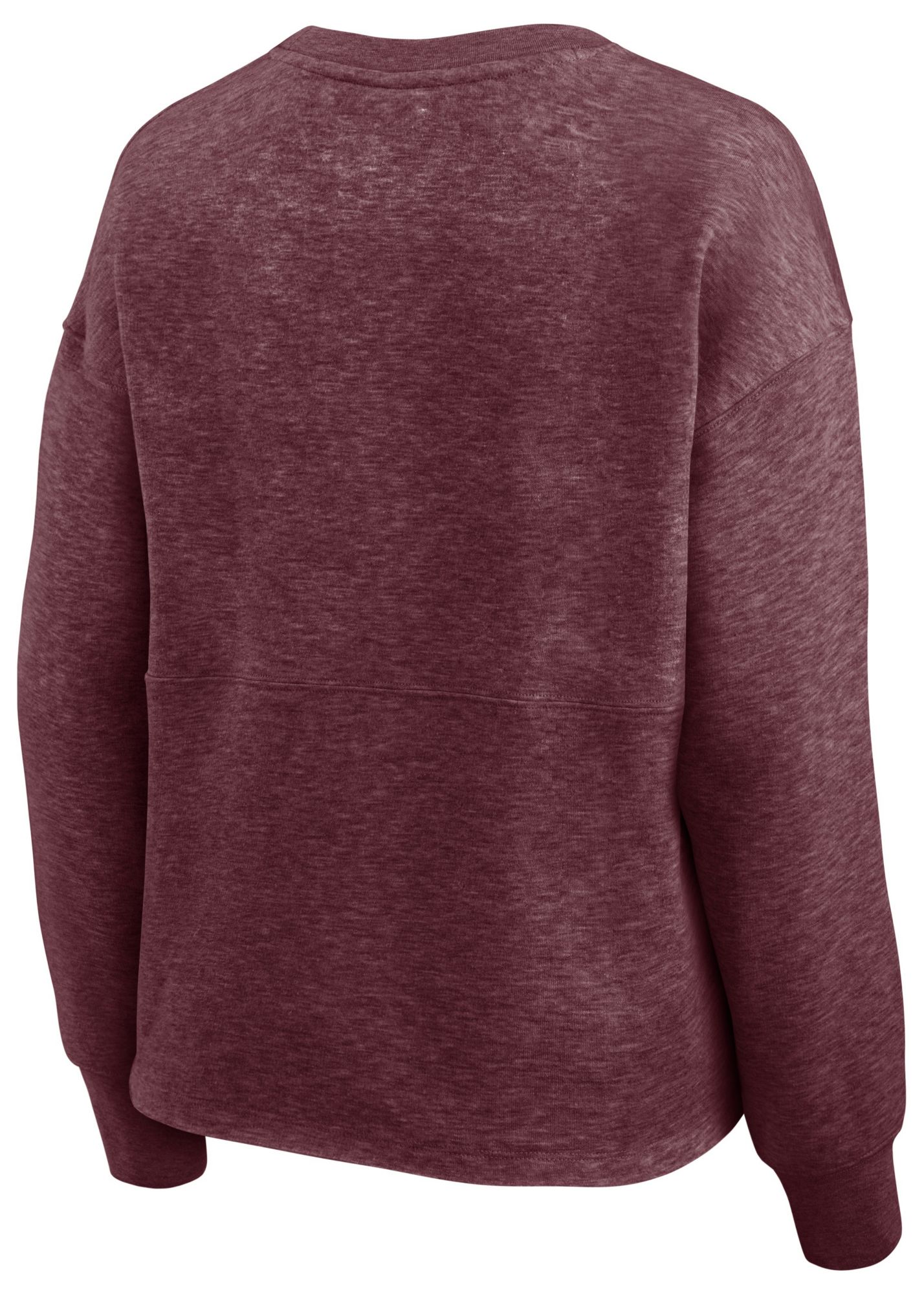 NCAA Women's Texas A&amp;M Aggies Maroon Oversized Arch Wordmark Crew Neck Sweatshirt