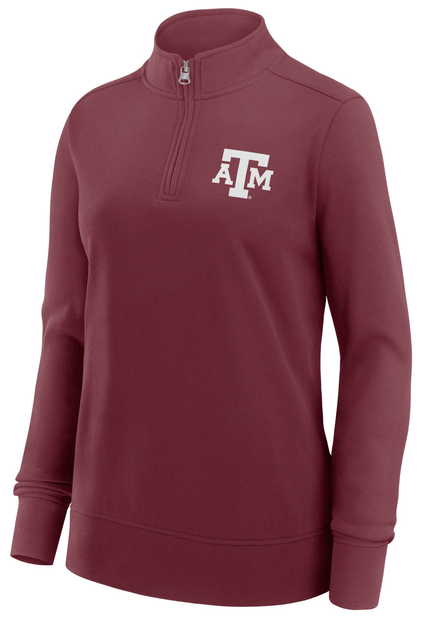 Logo Athletic Women's Texas A&amp;M Aggies Maroon Terry Logo Quarter-Zip