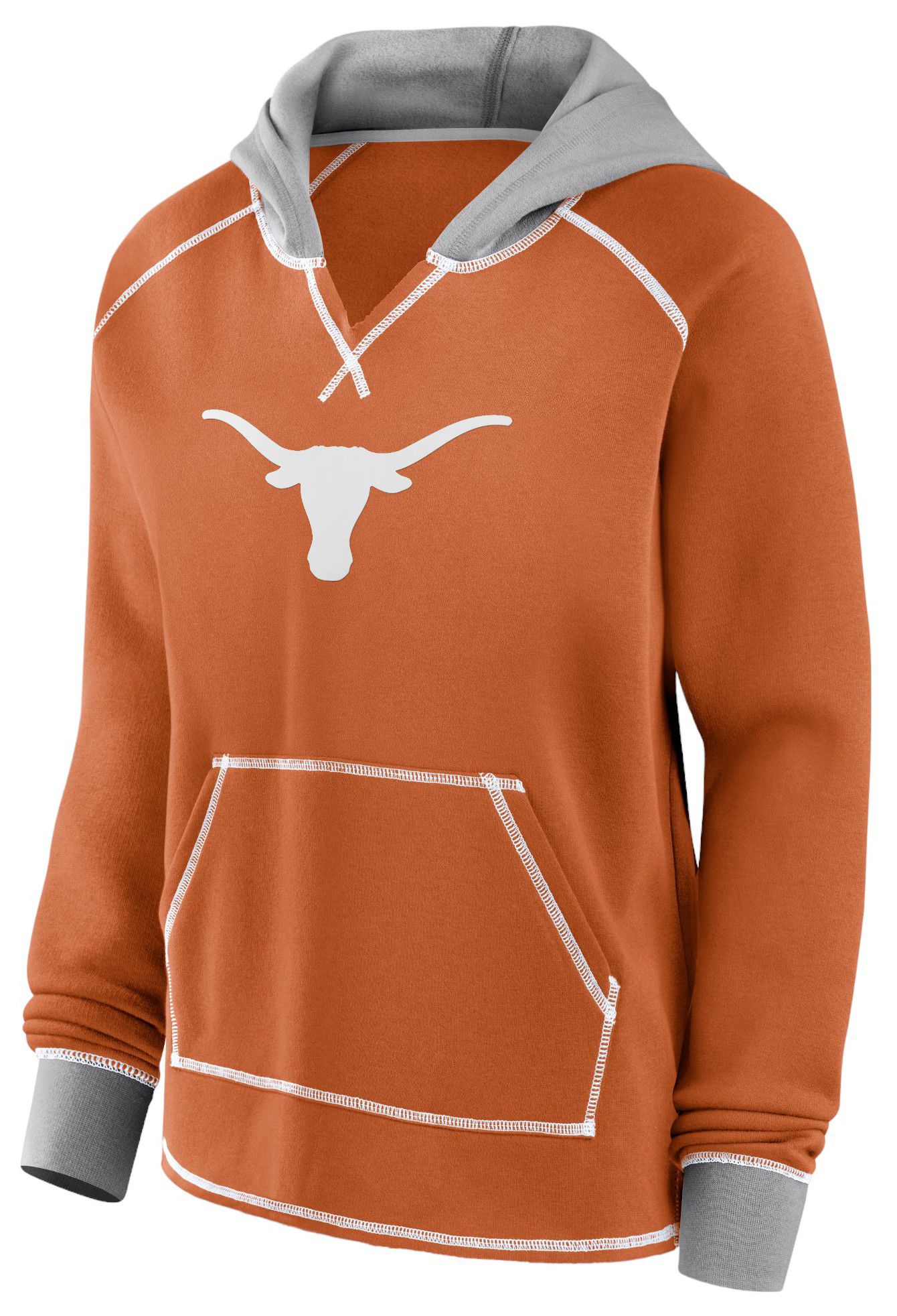 Logo Athletic Women's Texas Longhorns Burnt Orange Boom Logo Fleece Pullover Hoodie