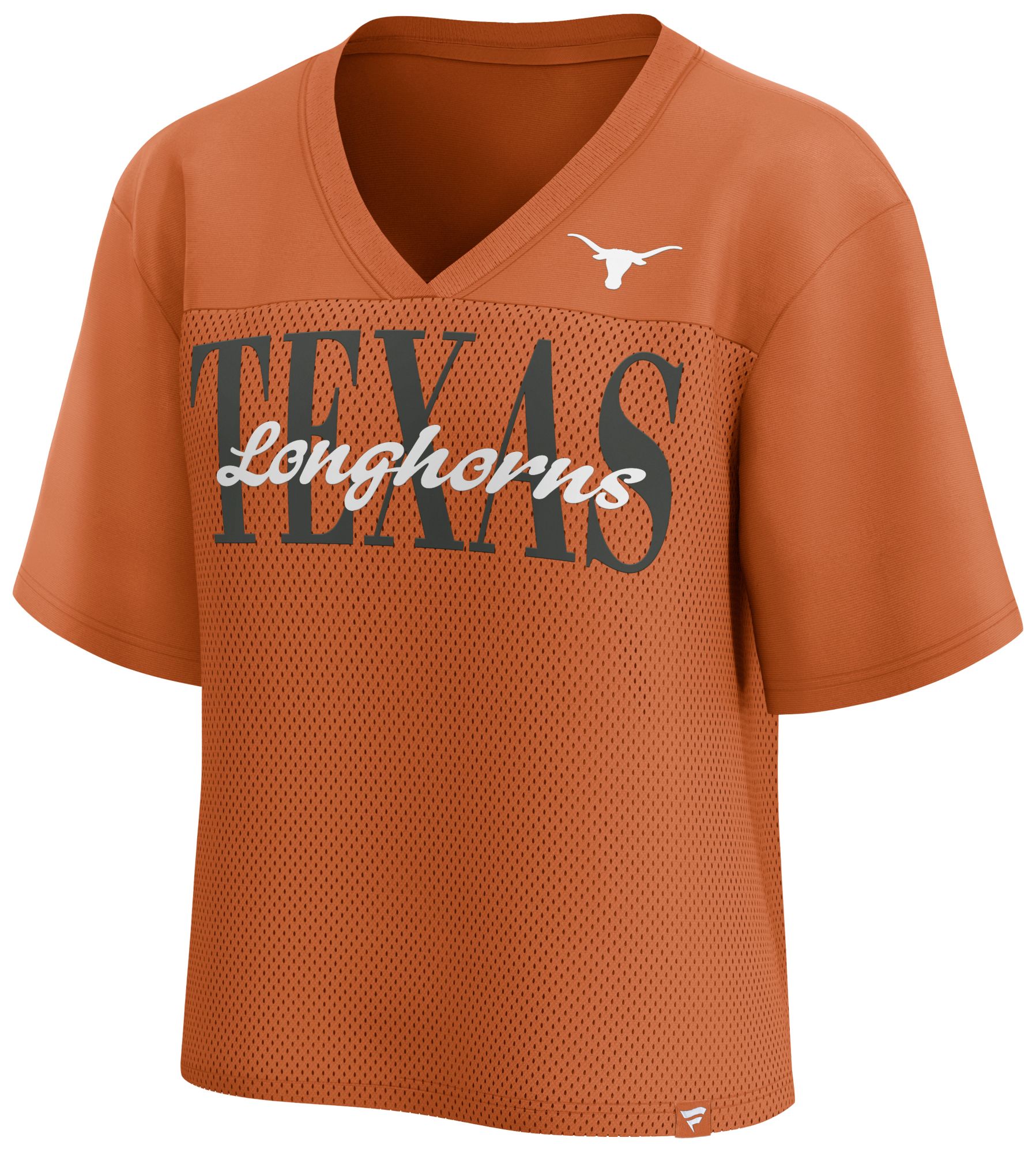 NCAA Women's Texas Longhorns Burnt Orange Fashion Full Button Baseball Jersey