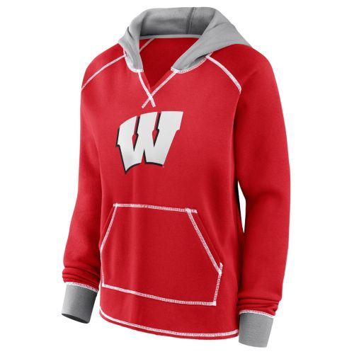 NCAA Women's Wisconsin Badgers Red Colorblock 1/2 Zip Dick's