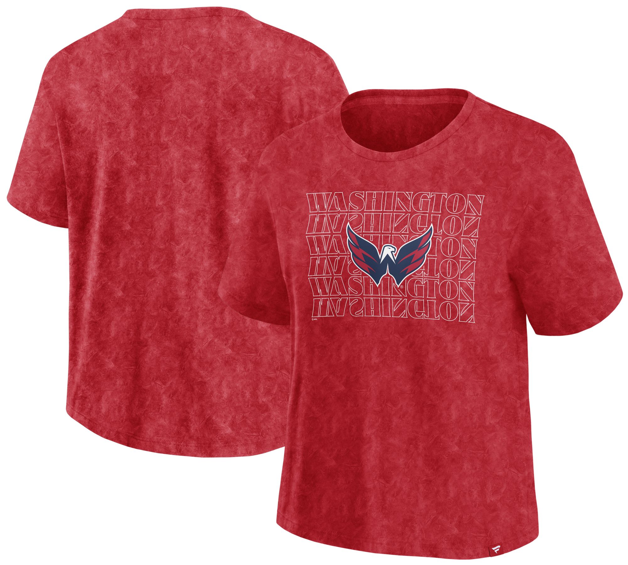 NHL Women's Washington Capitals 2024-2025 Faded Wash Red T-Shirt