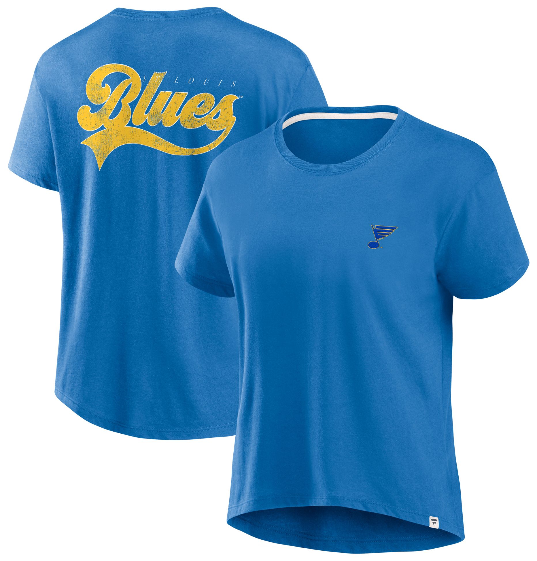 NHL Women's St. Louis Blues 2024-2025 Vintage Spirited Blue T-Shirt