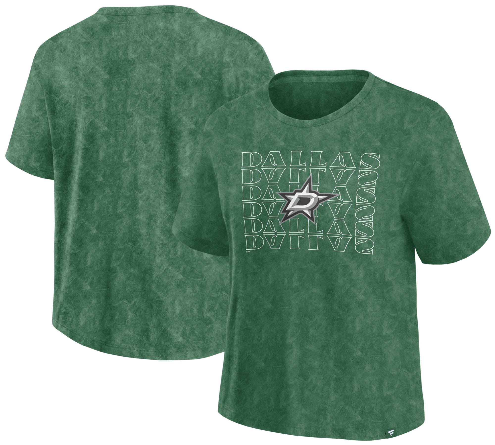 NHL Women's Dallas Stars 2024-2025 Faded Wash Green T-Shirt