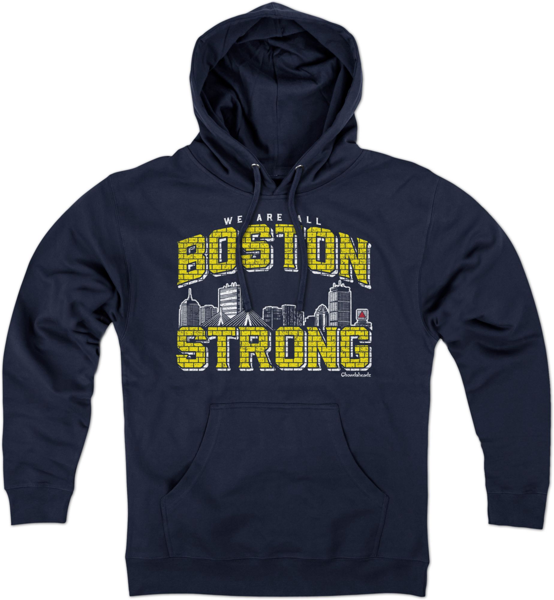 Chowdaheadz Men's Boston Navy Strong Pullover Hoodie