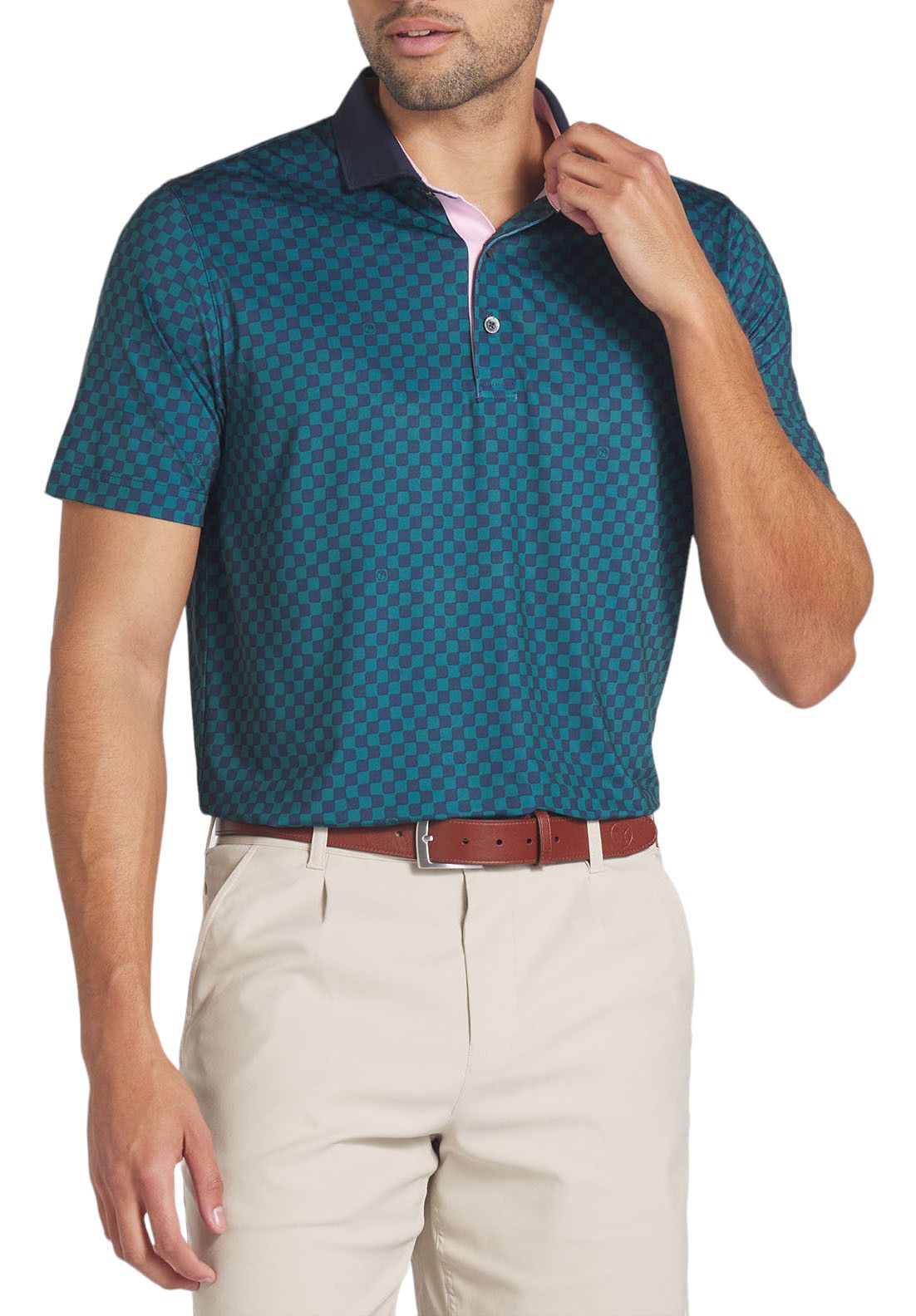 PUMA Men's AP Checkered Golf Polo