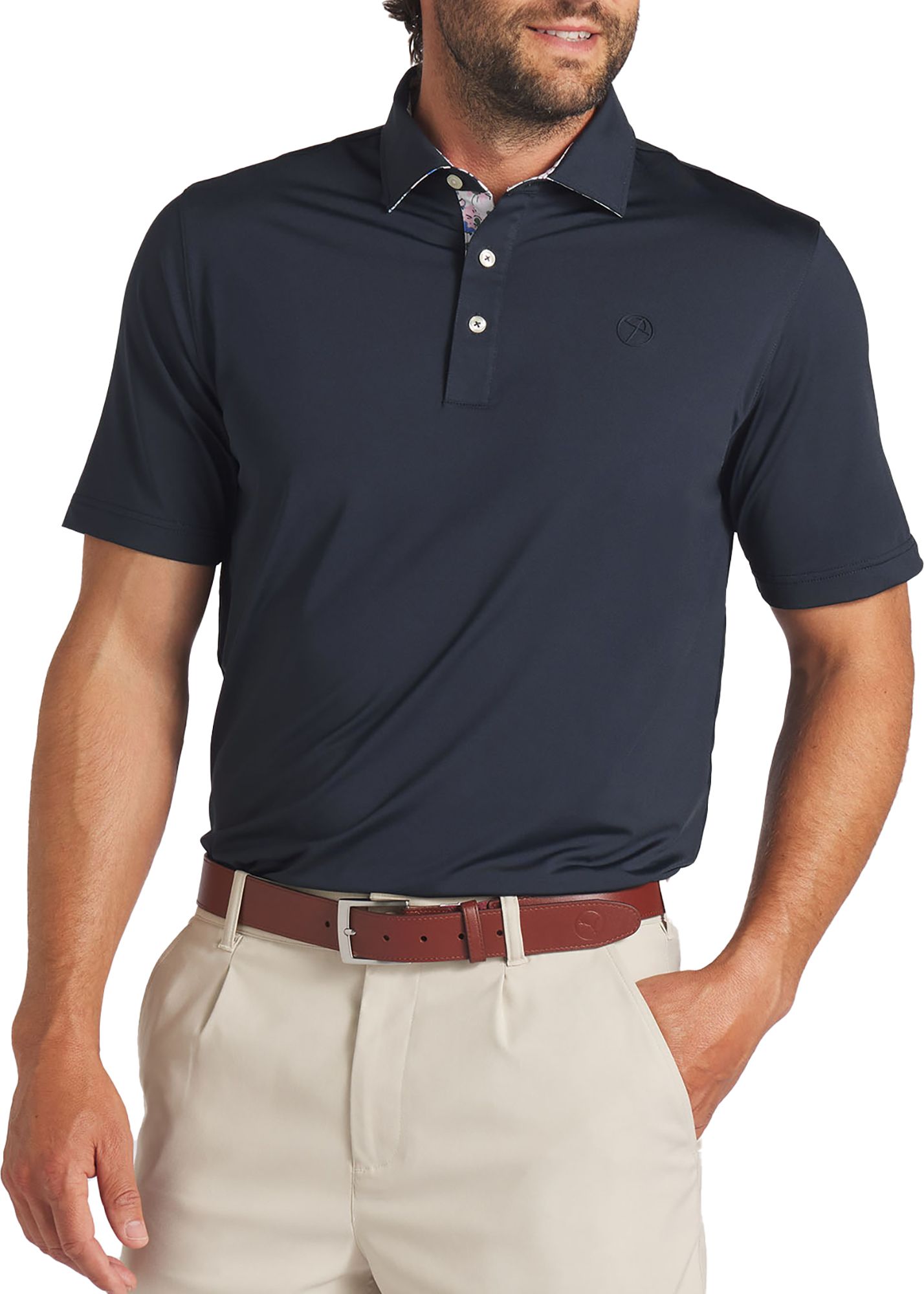 PUMA X Arnold Palmer Men's Floral Trim Golf Polo - Blue