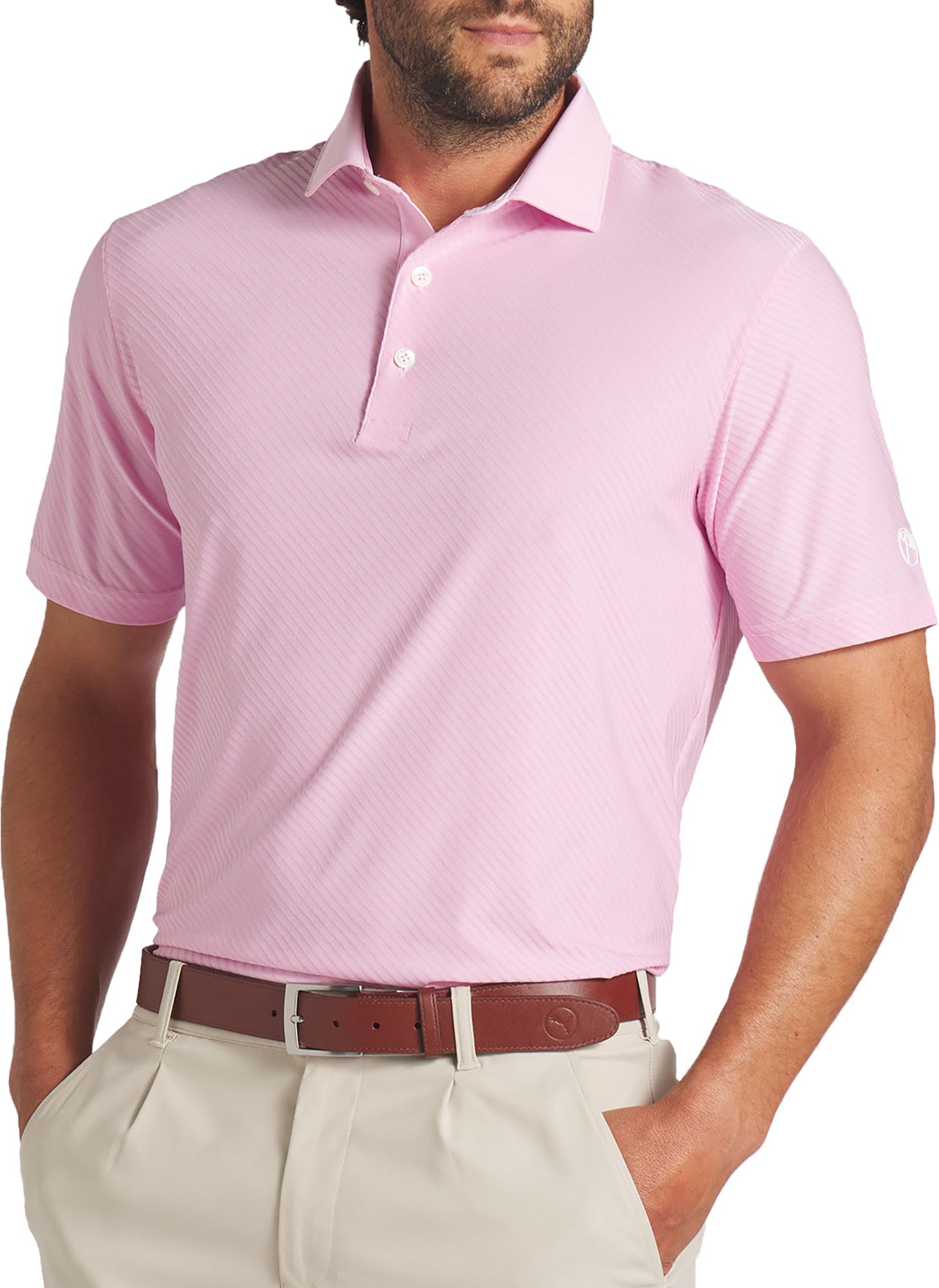 PUMA X Arnold Palmer Men's Jacquard Striped Golf Polo