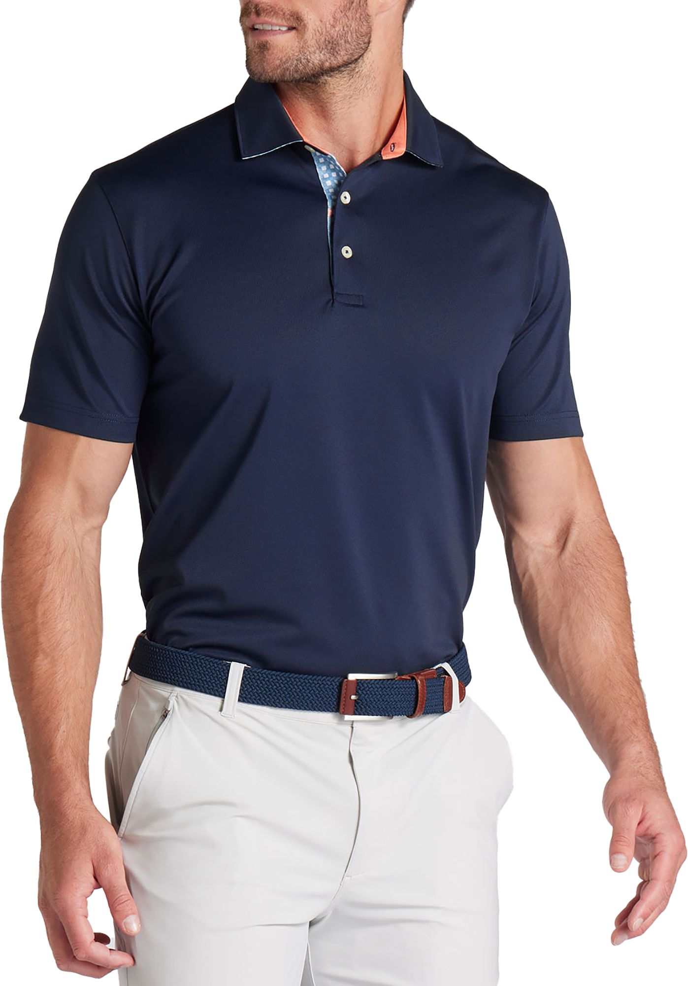 PUMA Men's Pique Gingham Golf Polo