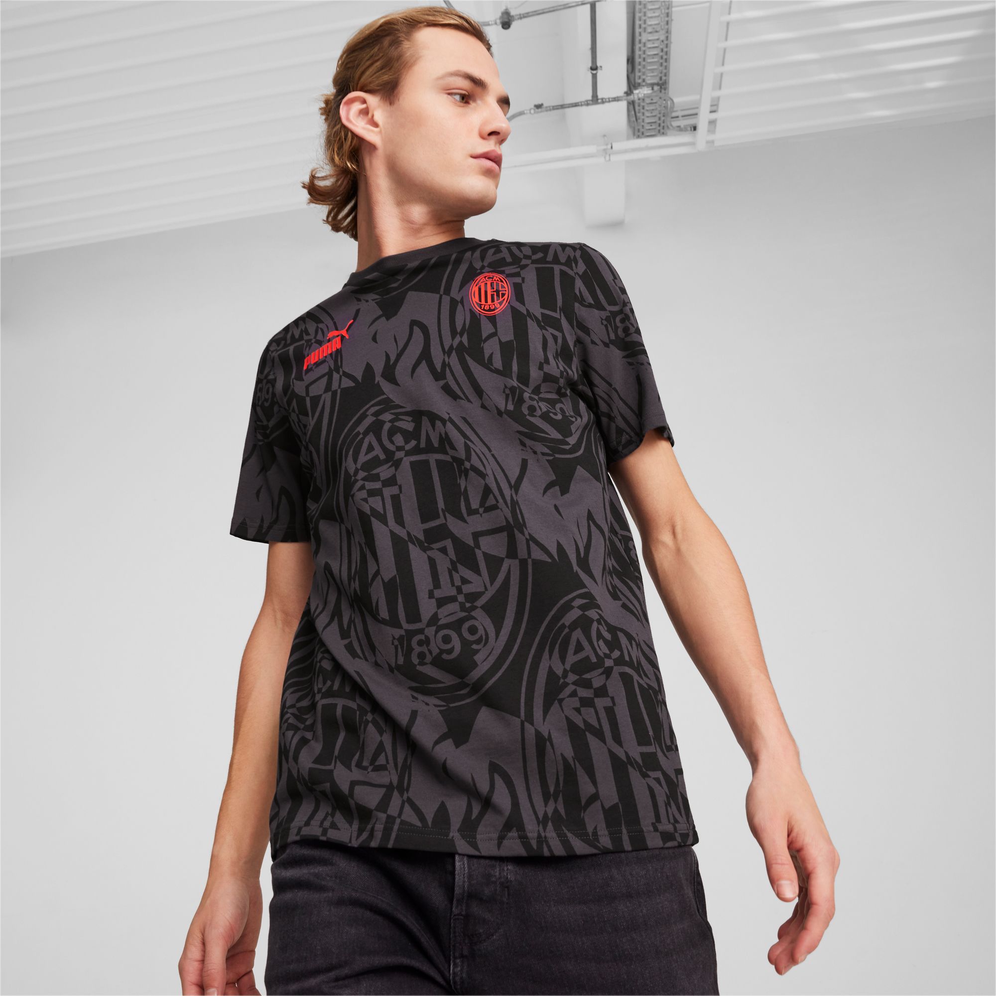 PUMA Adult AC Milan 2024 Culture Black T-Shirt