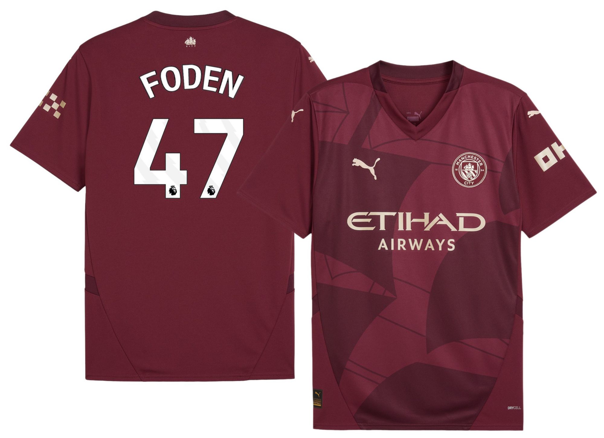 PUMA Adult Manchester City Phil Foden #47 2024-2025 Third Replica Jersey