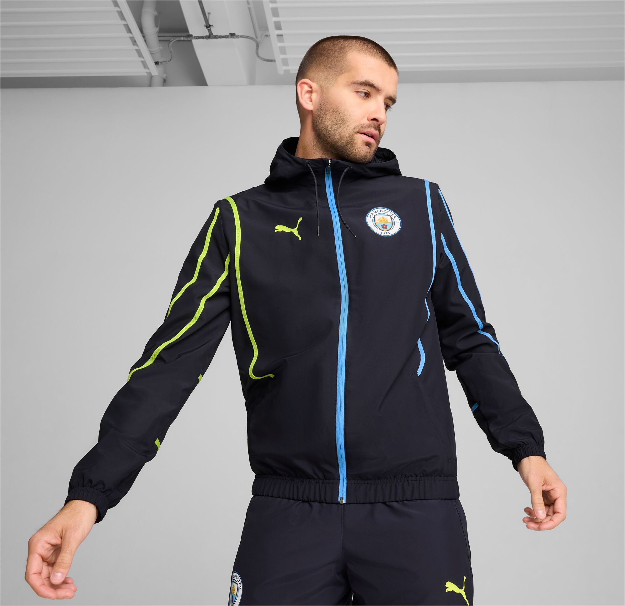 PUMA Adult Manchester City 2024 Navy Prematch Jacket