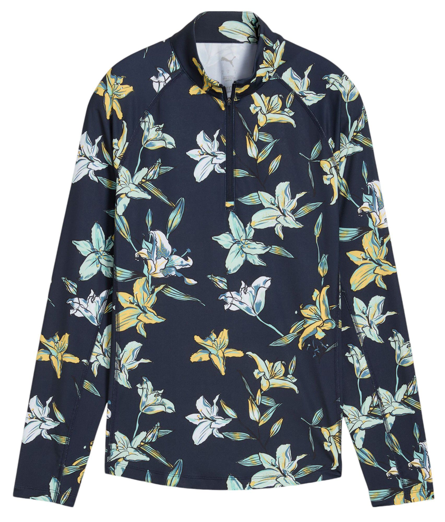 PUMA Women's YouV Lily Floral Golf 1/4 Zip