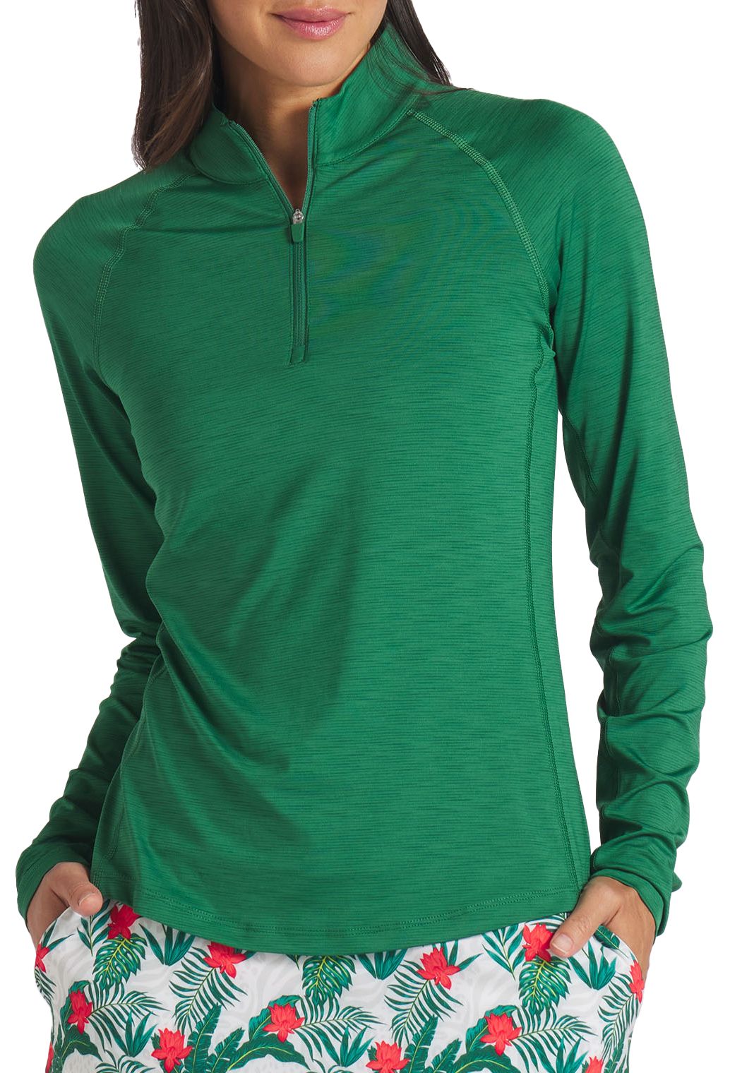 PUMA Women's YouV Solid Long Sleeve 1/4 Zip Golf Pullover