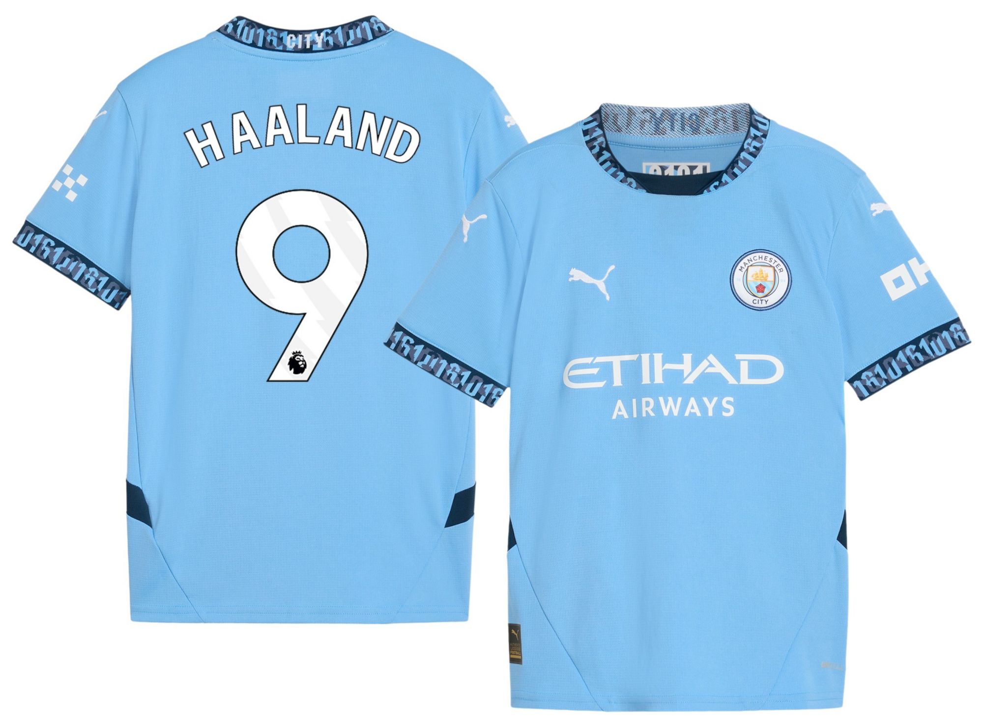 PUMA Youth Manchester City Erling Haaland #9 2024 Home Replica Jersey