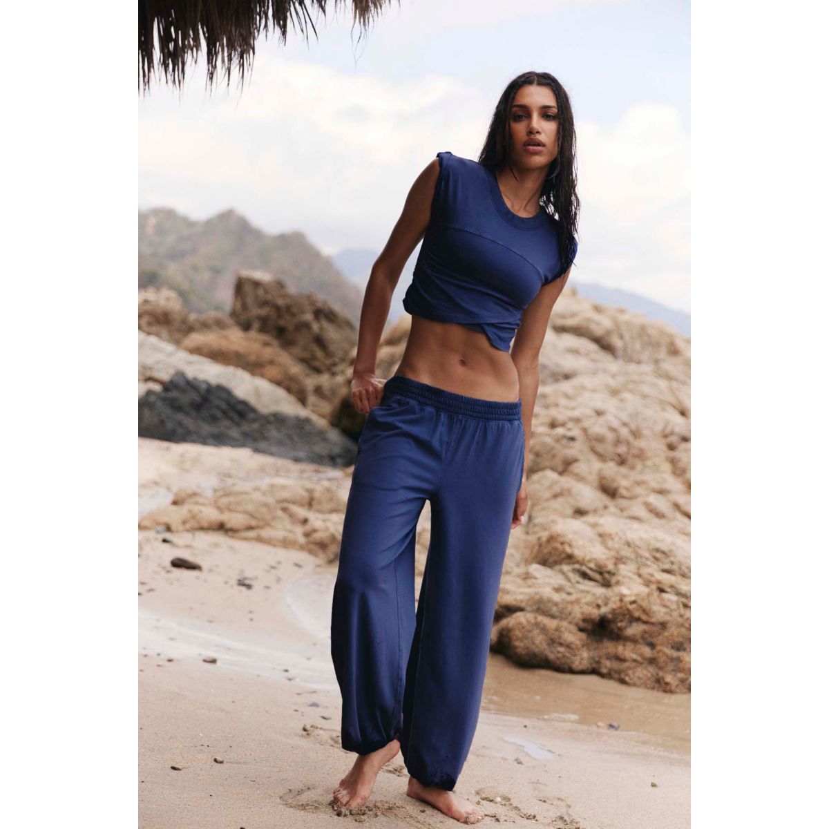 denim long dress sleeveless LONG DENIM DRESS