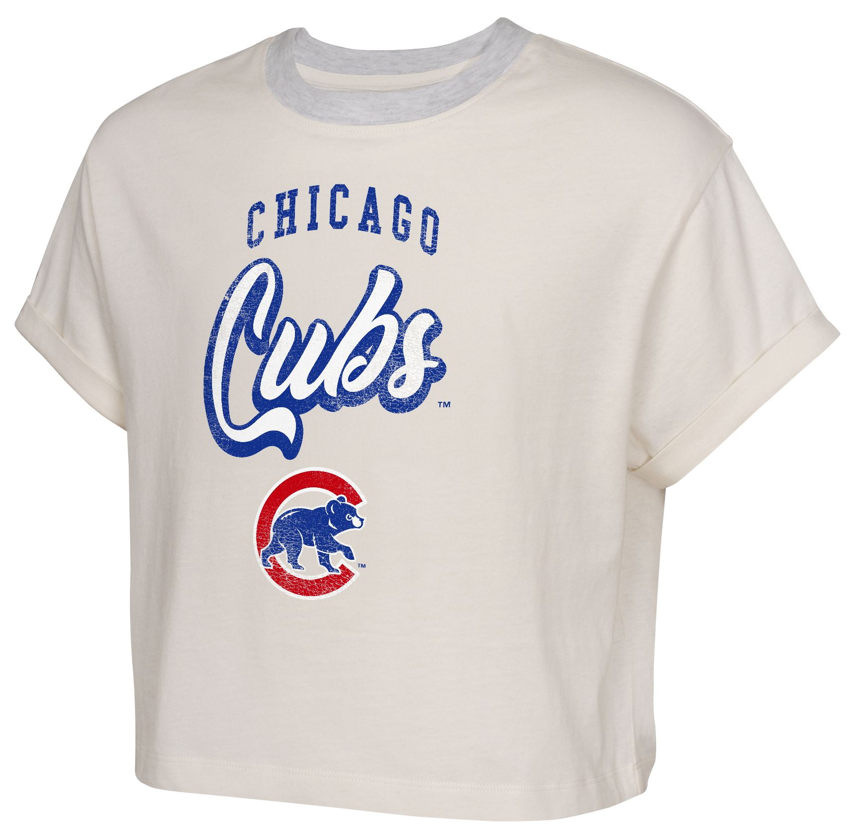 MLB Girls' Chicago Cubs Off-White City Pennant T-Shirt