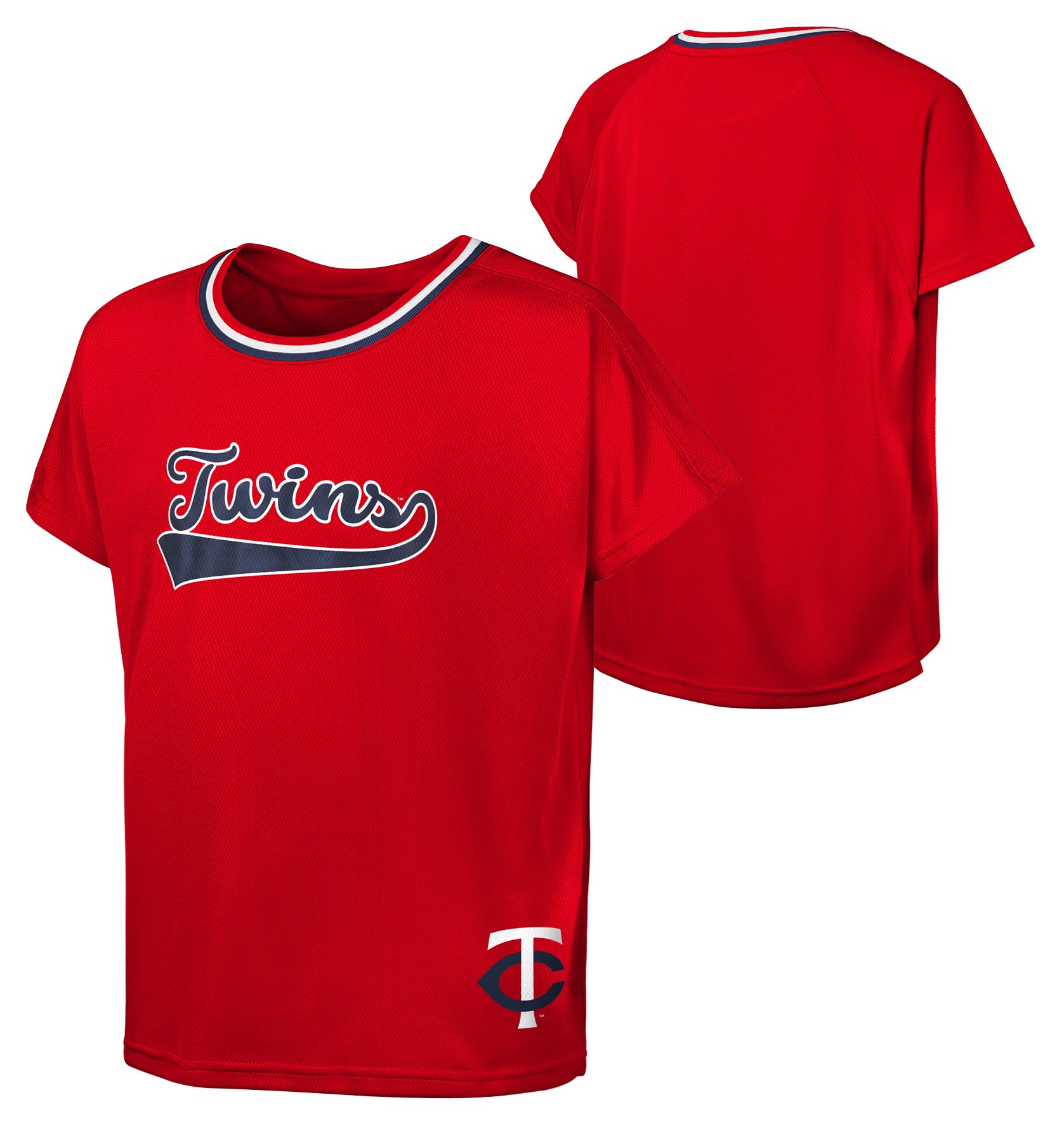 MLB Girls' Minnesota Twins Base Fashion Top