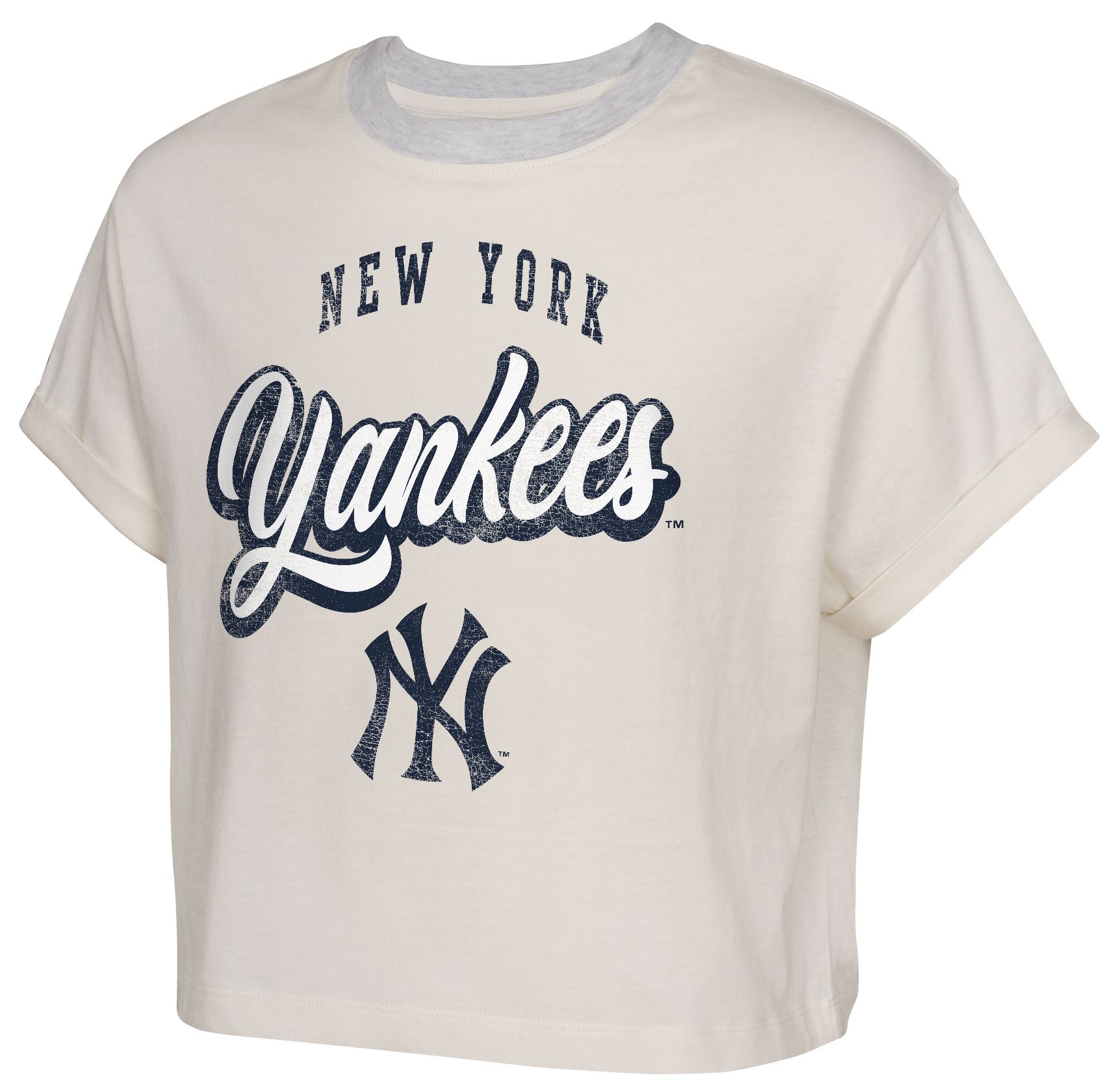 MLB Girls' New York Yankees Off-White City Pennant T-Shirt