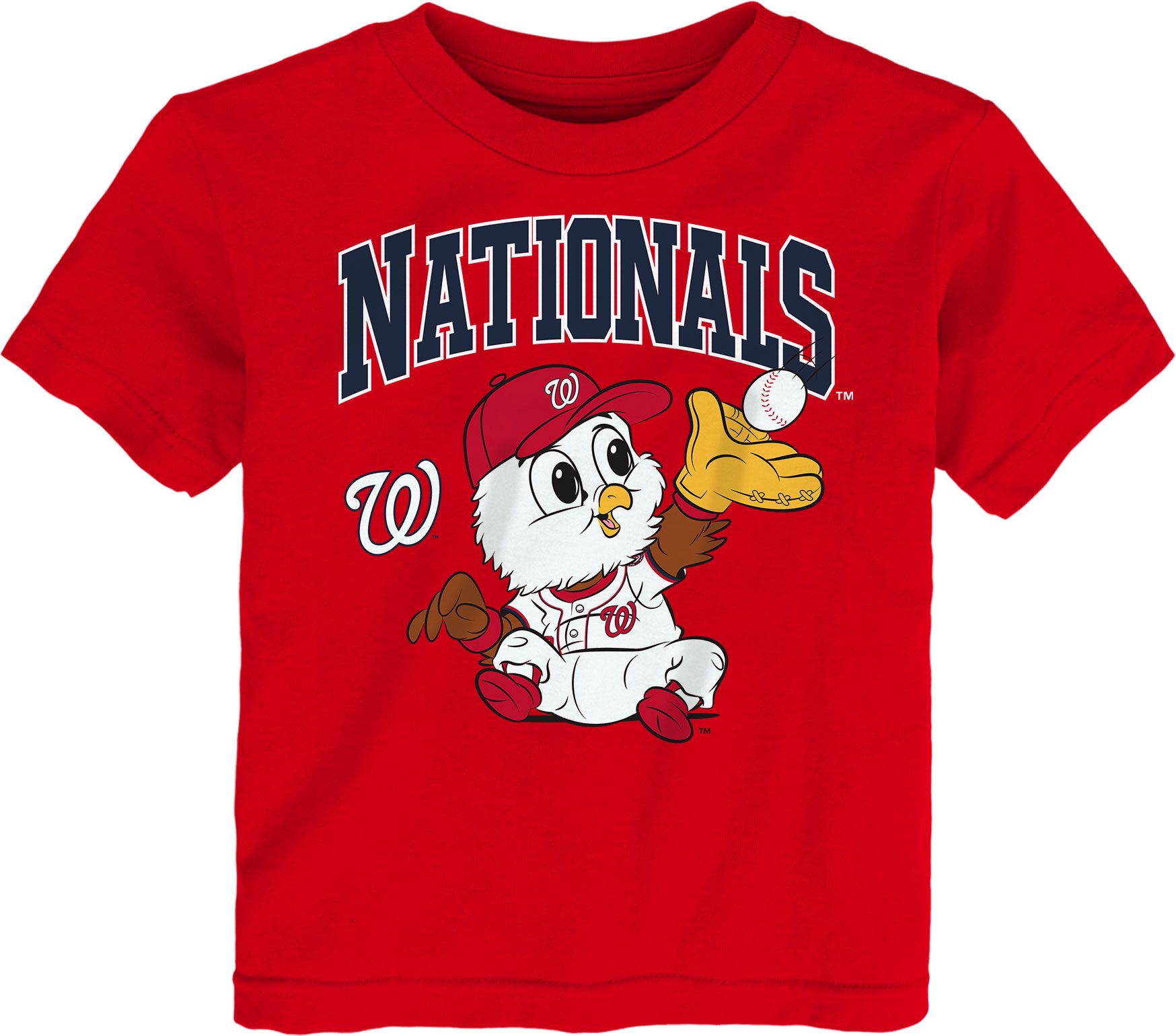MLB Team Apparel Toddler Washington Nationals Red Mascot T-Shirt