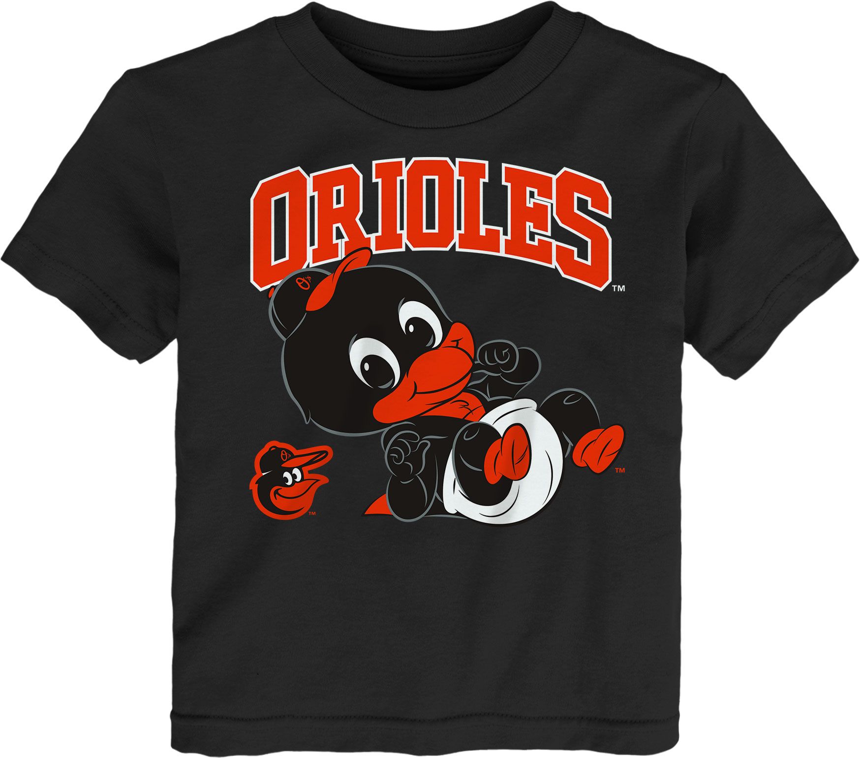MLB Team Apparel Toddler Baltimore Orioles Black Mascot T-Shirt