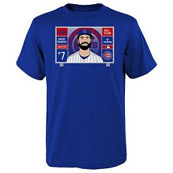 MLB Team Apparel Youth Chicago Cubs Dansby Swanson Royal Jumbotron T-Shirt