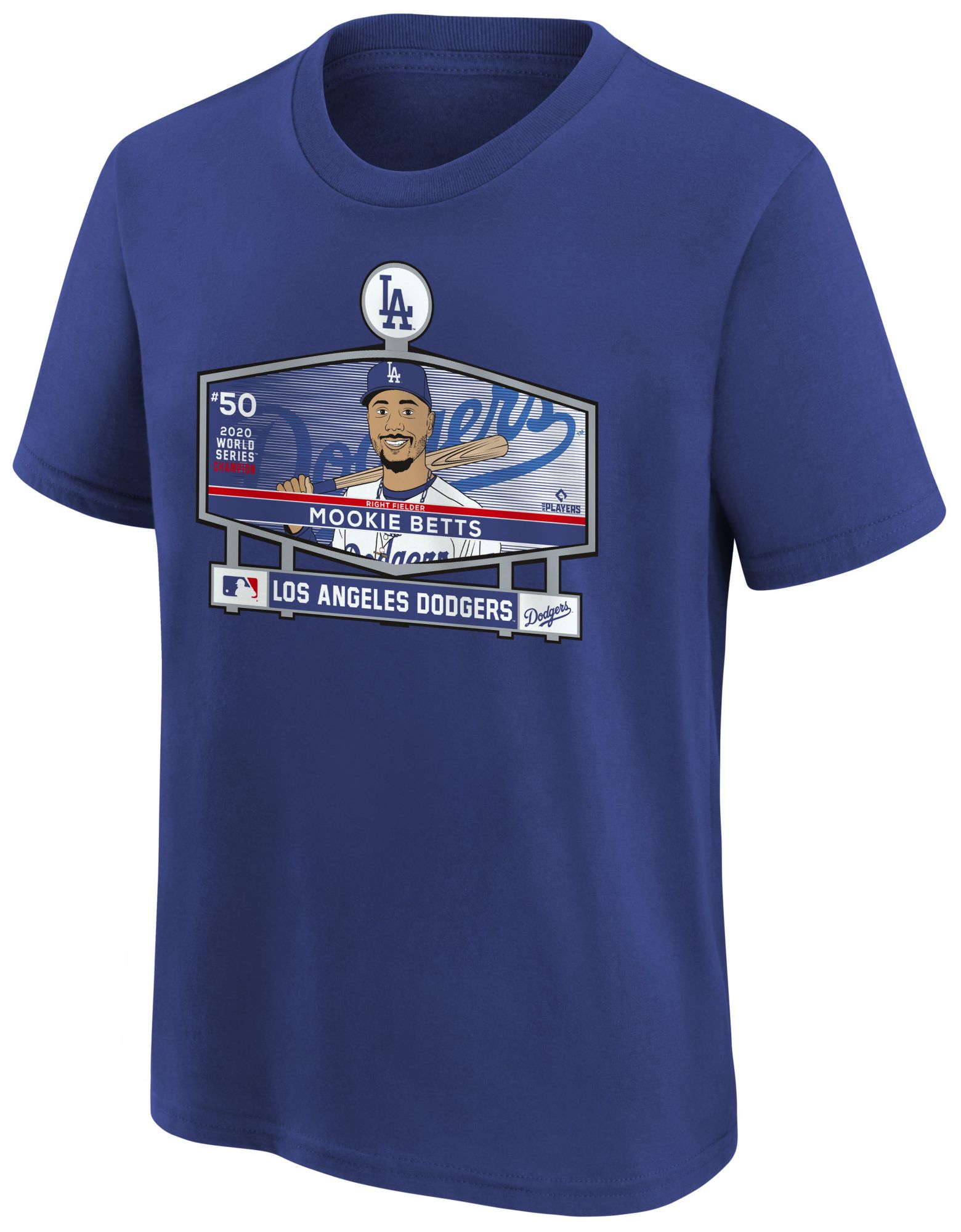 MLB Team Apparel Youth Los Angeles Dodgers Royal Jumbotron T-Shirt