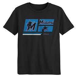 MLB Team Apparel Little Kids' Miami Marlins Black Multi Hit T-Shirt