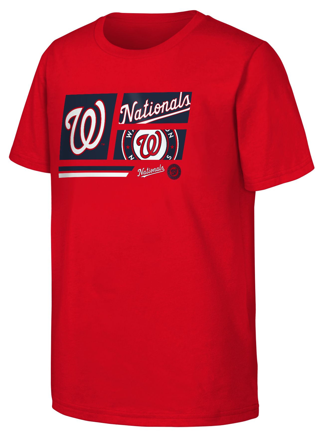 MLB Team Apparel Youth Washington Nationals Red Multi Hit T-Shirt
