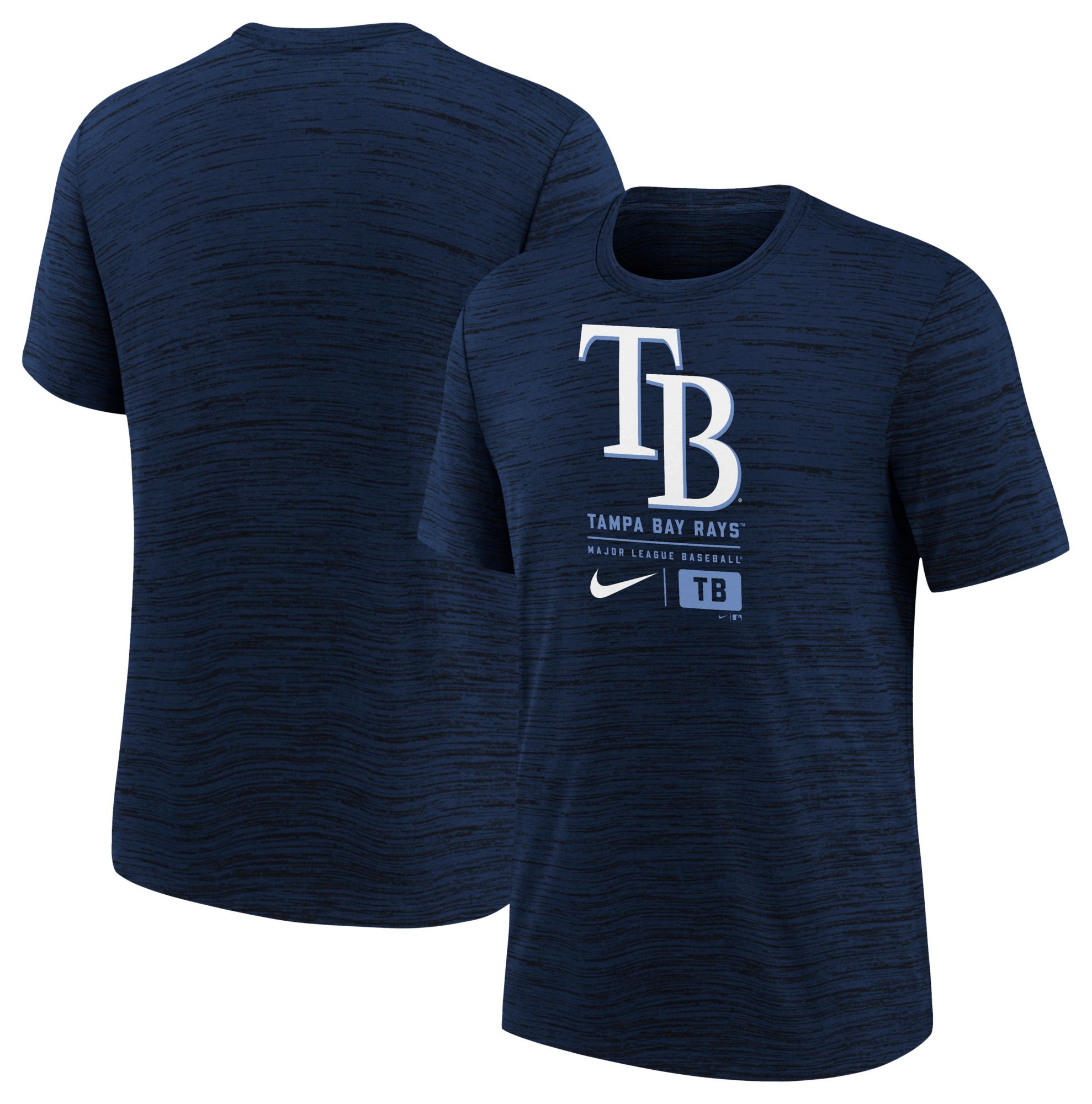 Nike Youth Tampa Bay Rays Navy Logo Velocity T-Shirt