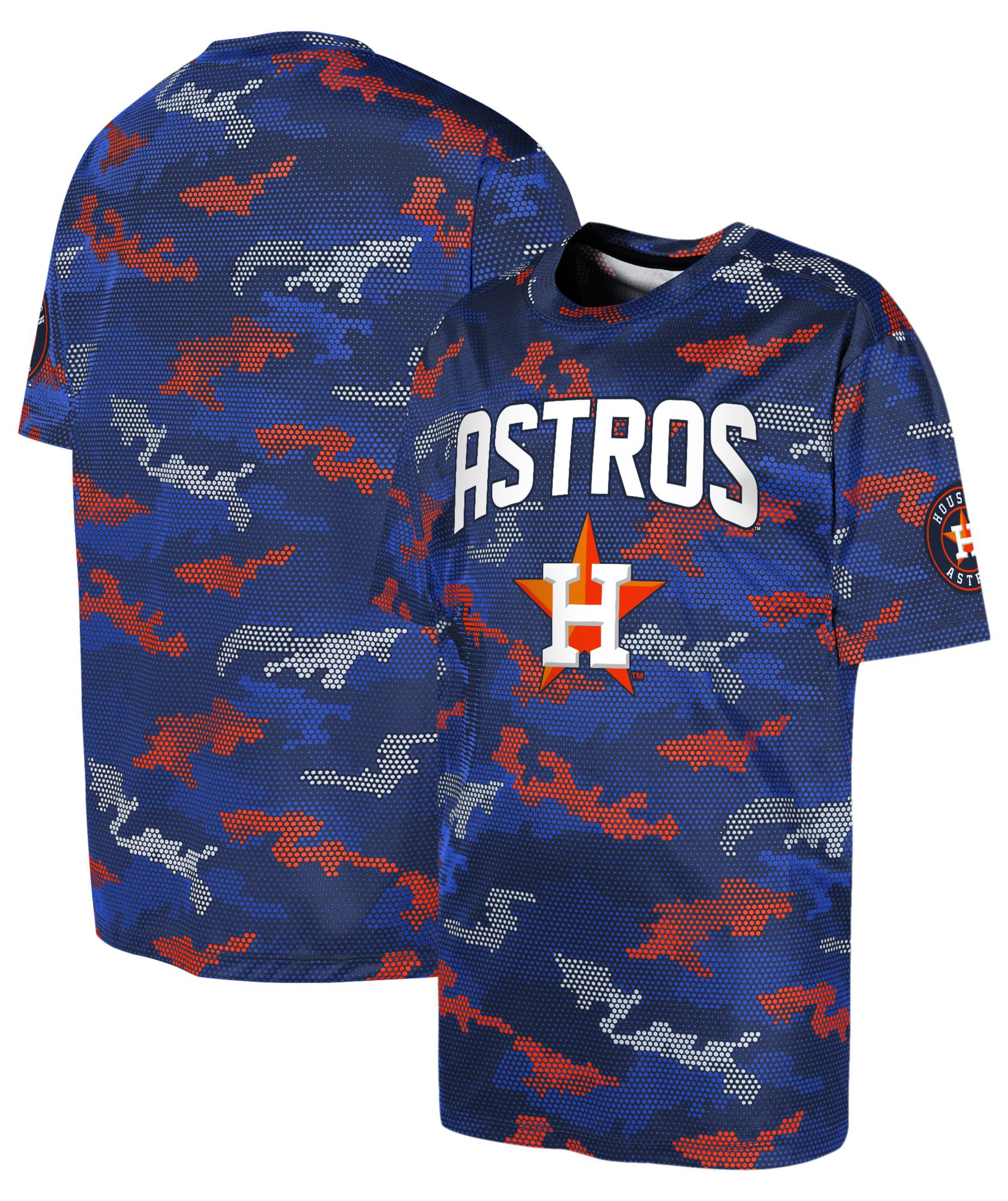 MLB Team Apparel Youth Houston Astros Navy Train Tech T-Shirt