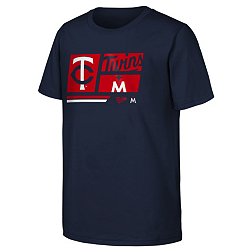 MLB Team Apparel Youth Minnesota Twins Navy Multi Hit T-Shirt