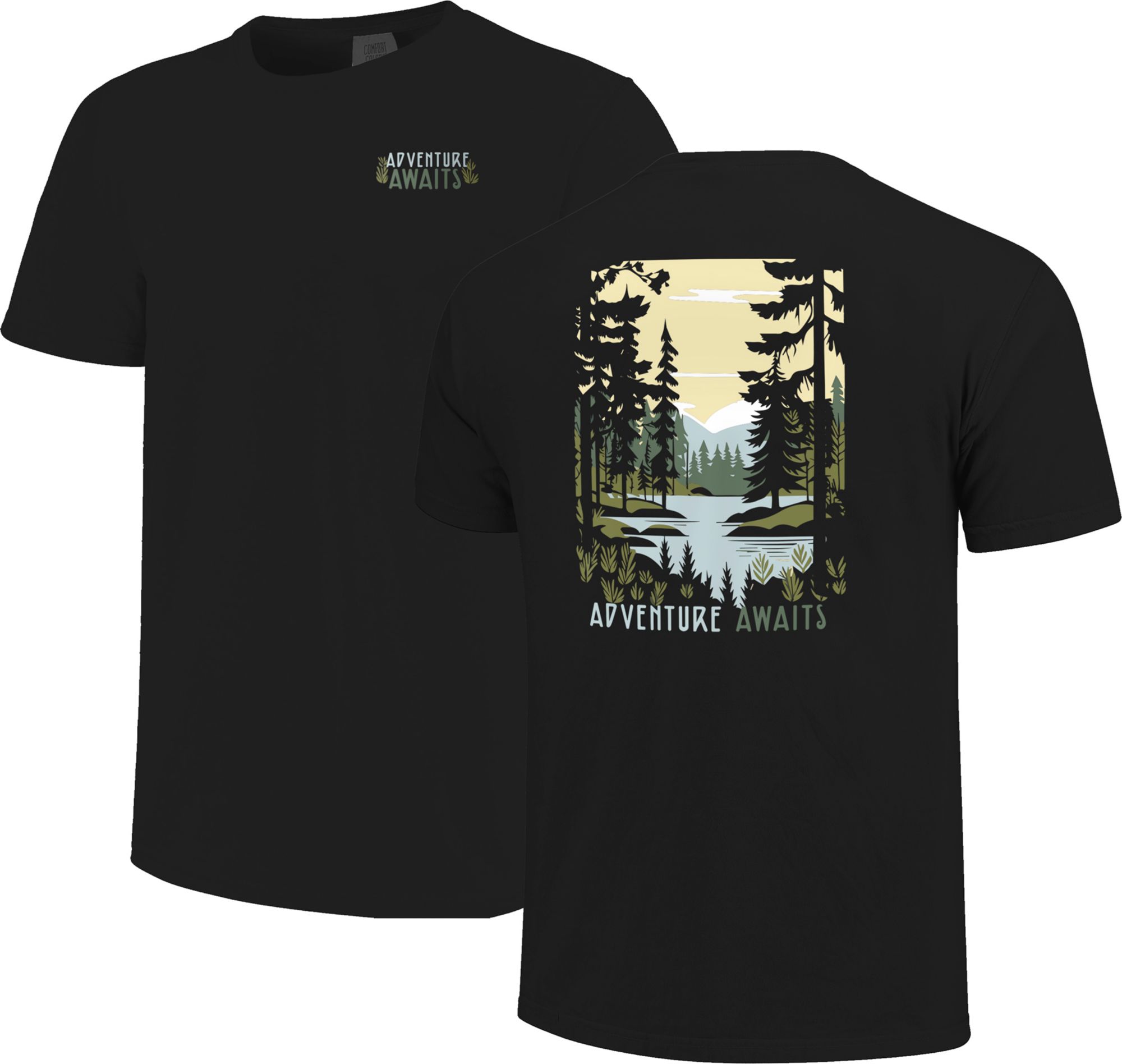 Image One Men's Adventure Awaits Short Sleeve Graphic T-Shirt