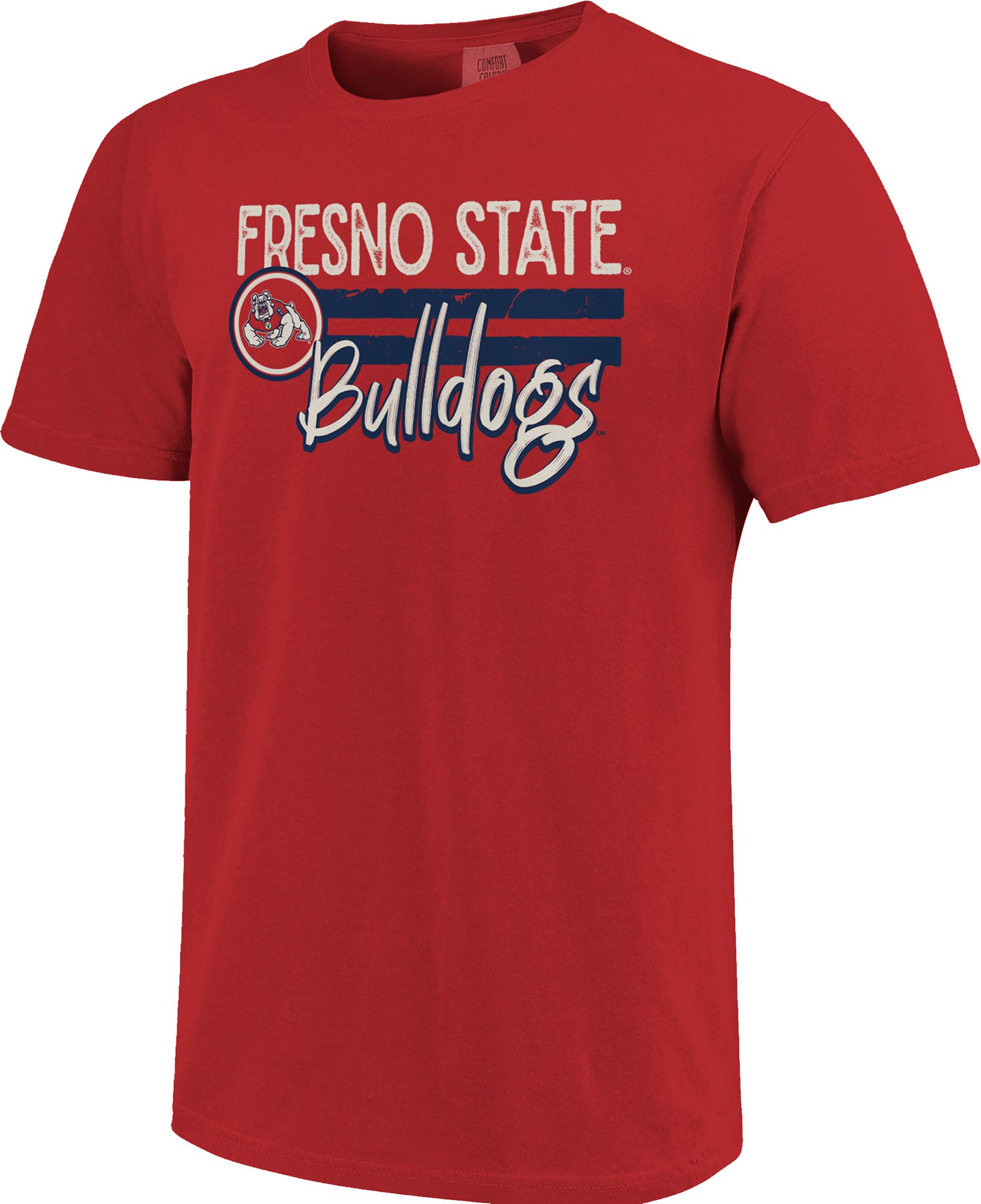 Image One Men's Fresno State Bulldogs Cardinal Distressed T-Shirt