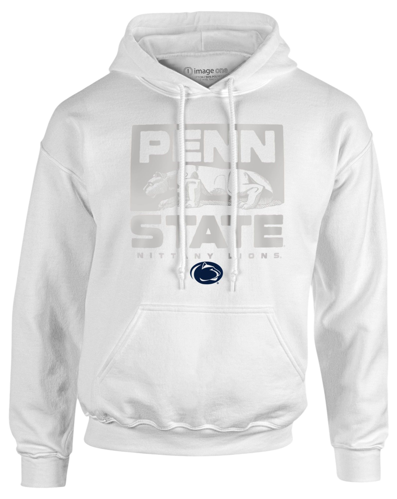 Image One Men's Penn State Nittany Lions White Statue Pullover Hoodie