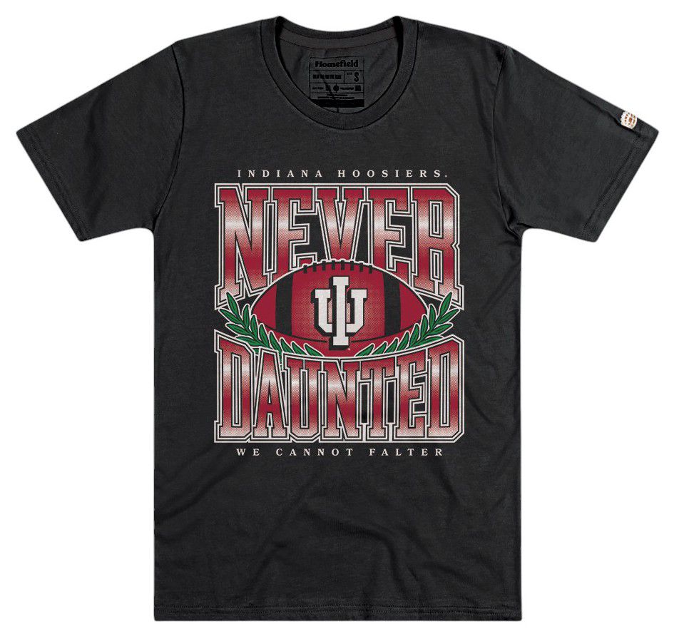 Homefield Men's Indiana Hoosiers Black Daunted T-Shirt