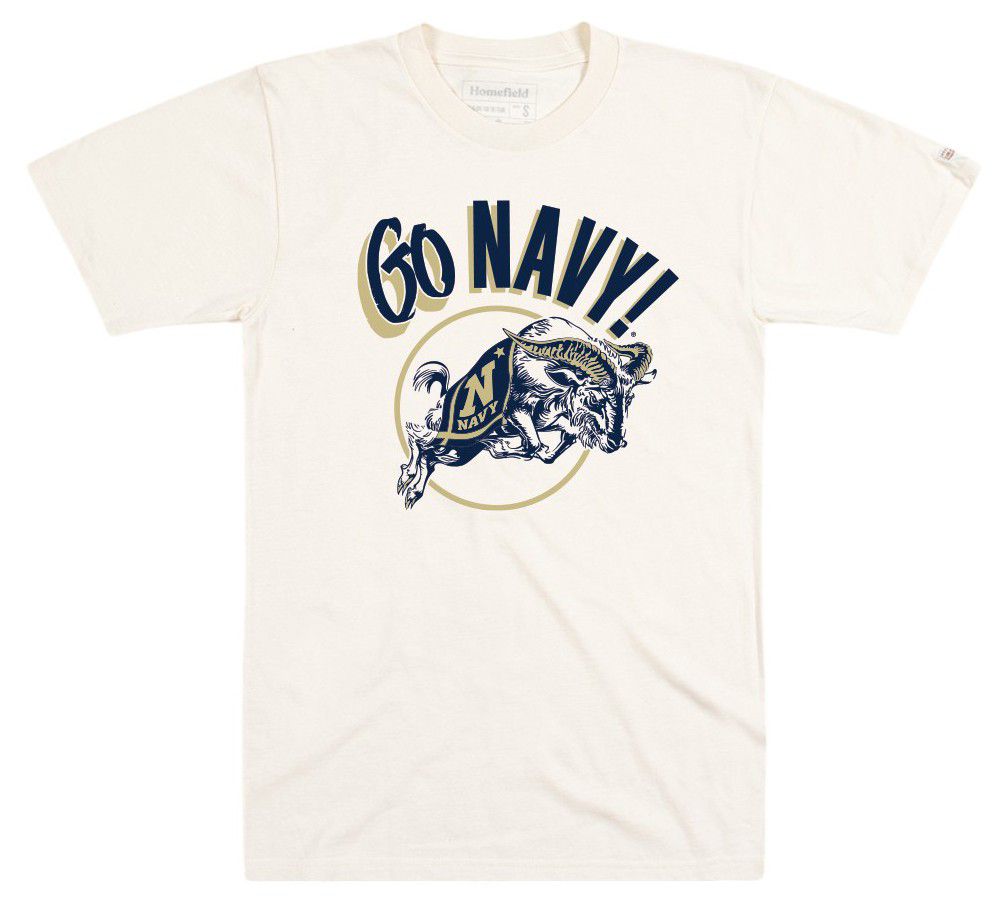 Homefield Men's Navy Midshipmen Cream T-Shirt