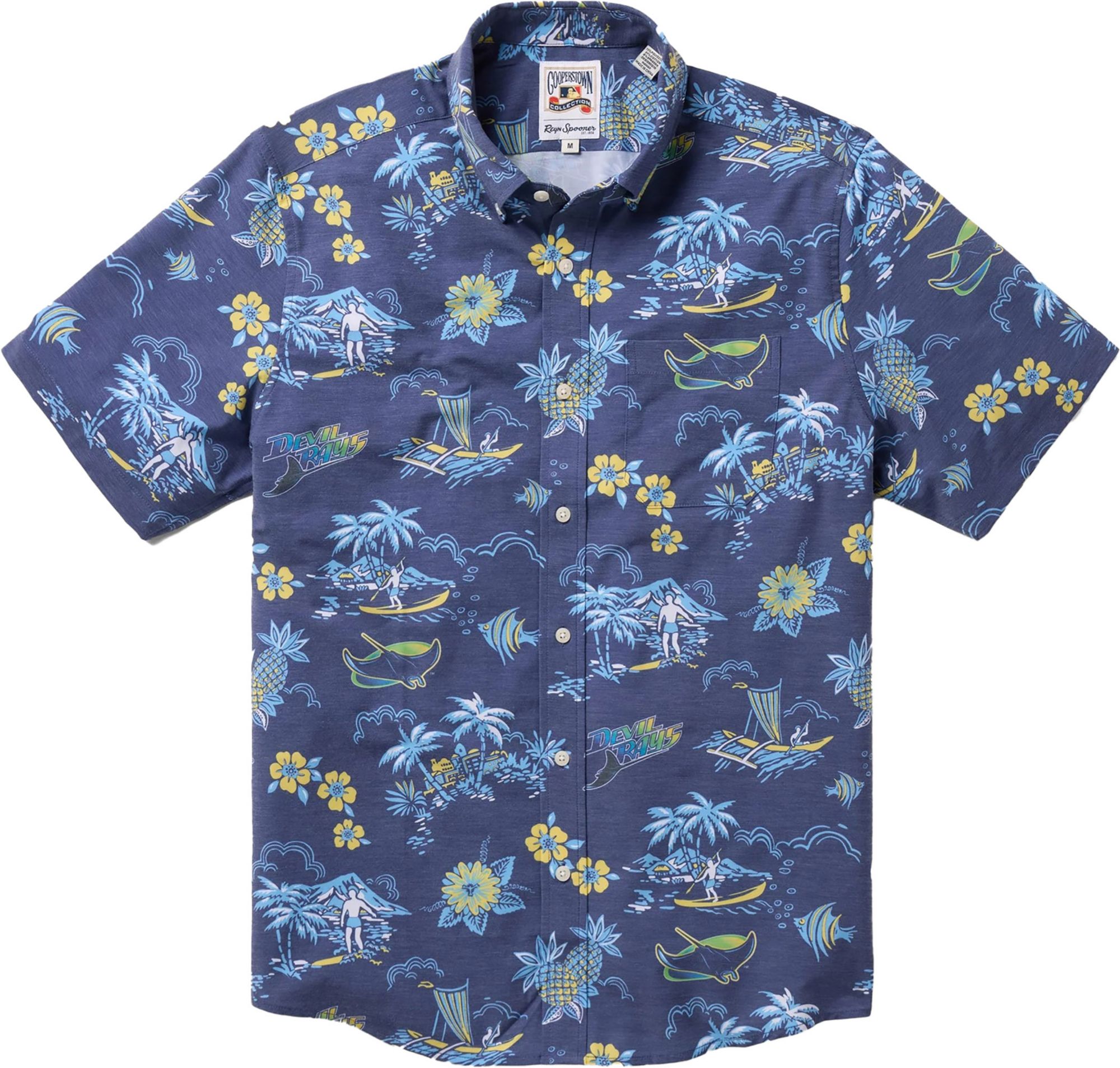 Reyn Spooner Men's Tampa Bay Rays Blue Kekai Button-Down Shirt