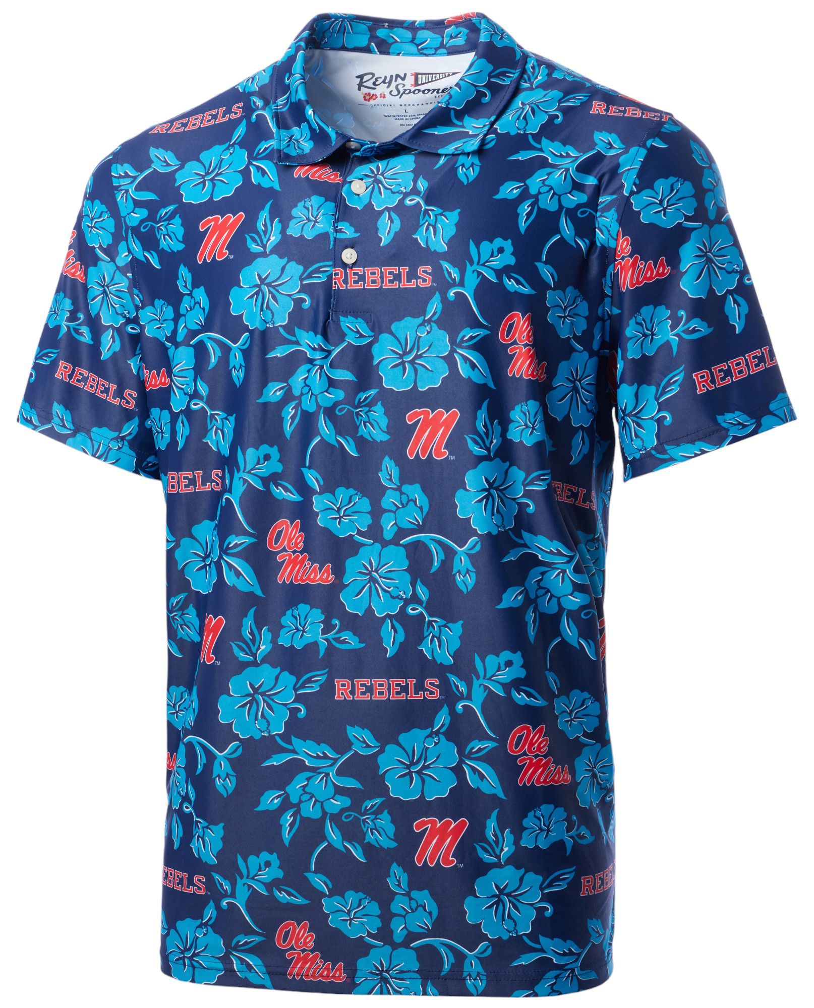 Reyn Spooner Men's Ole Miss Rebels Blue Performance Polo