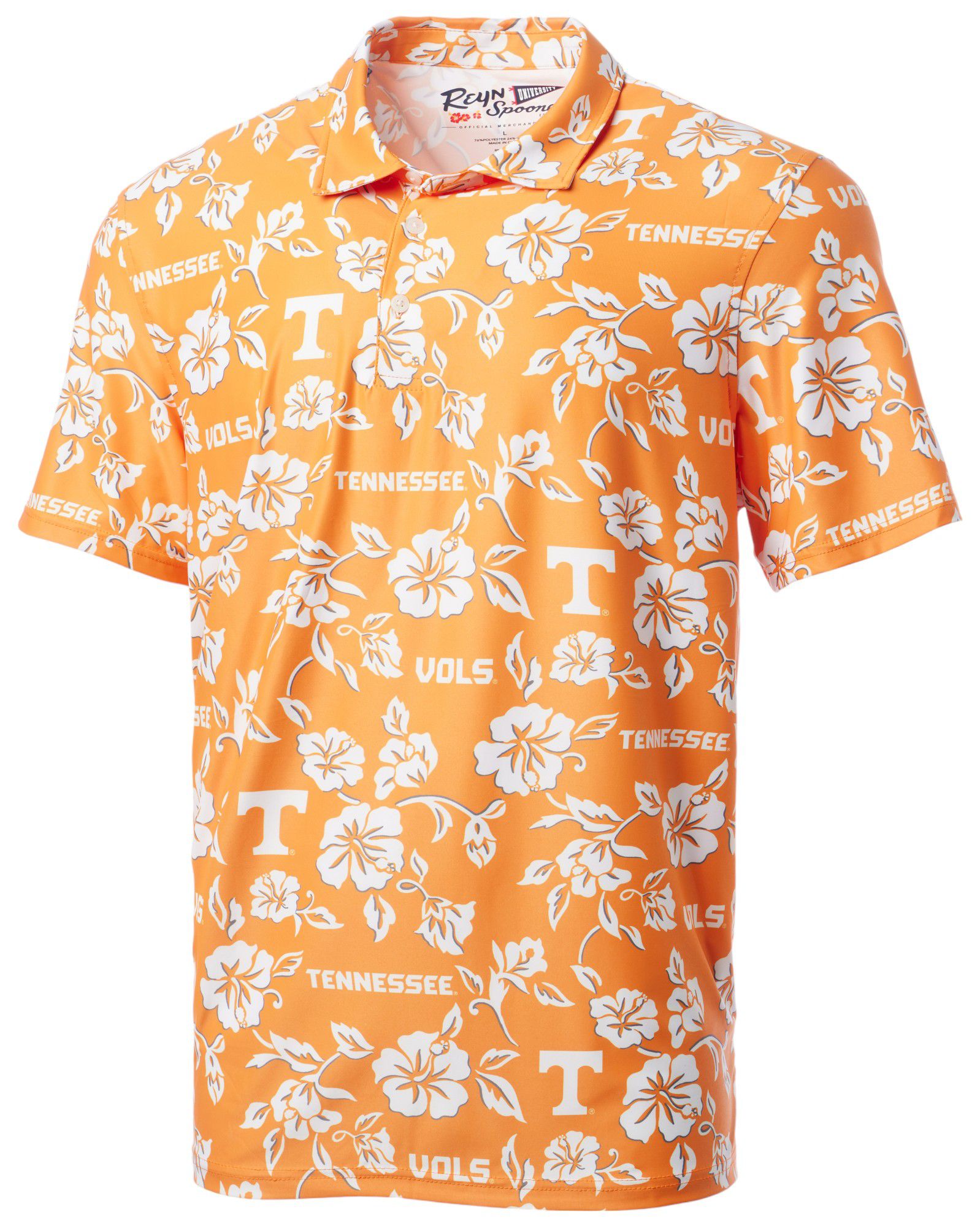 Reyn Spooner Men's Tennessee VolunT-Shirtrs Tennessee Orange UV Performance Polo