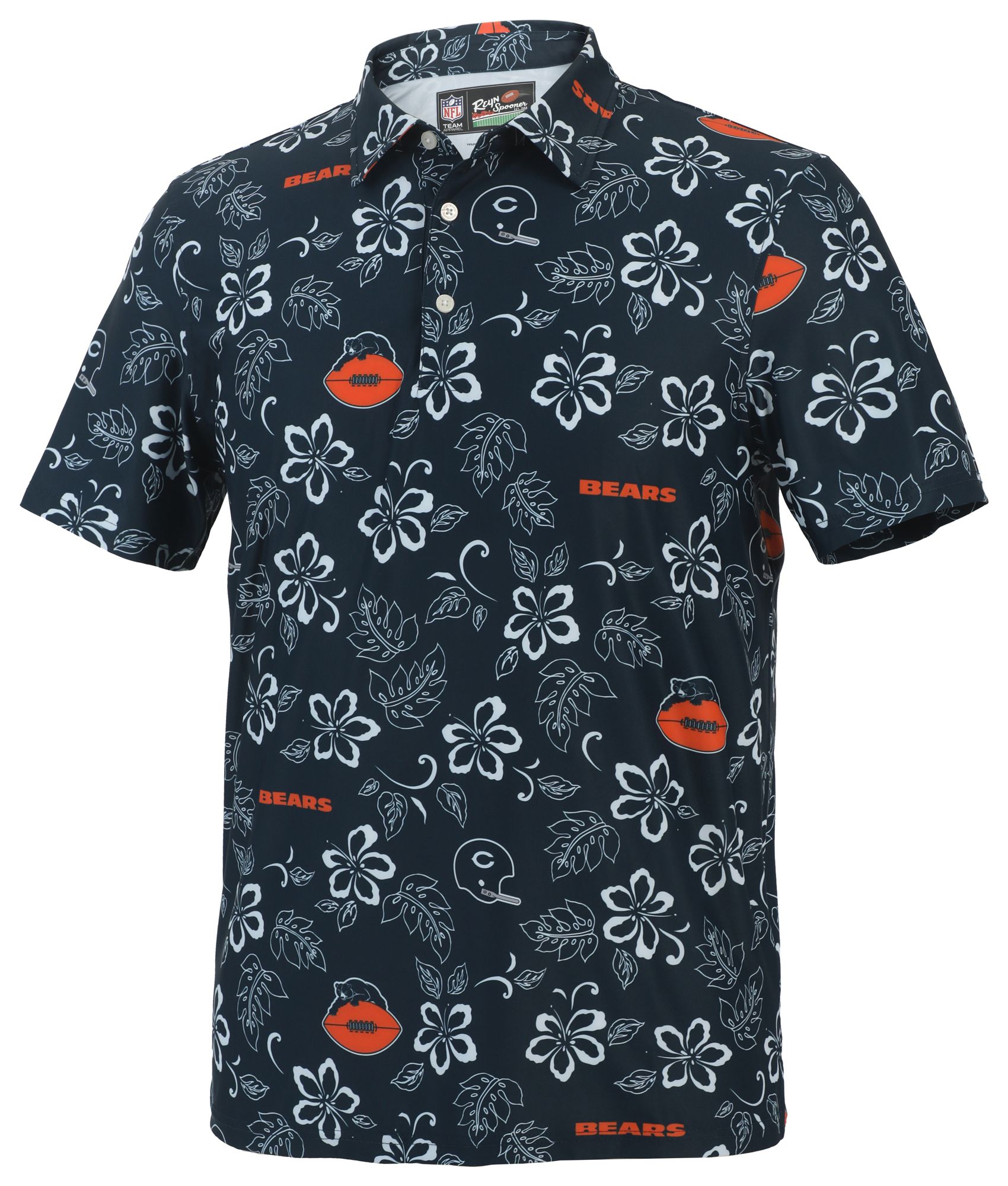 Reyn Spooner Men's Chicago Bears Throwback Dark Blue Performance Polo